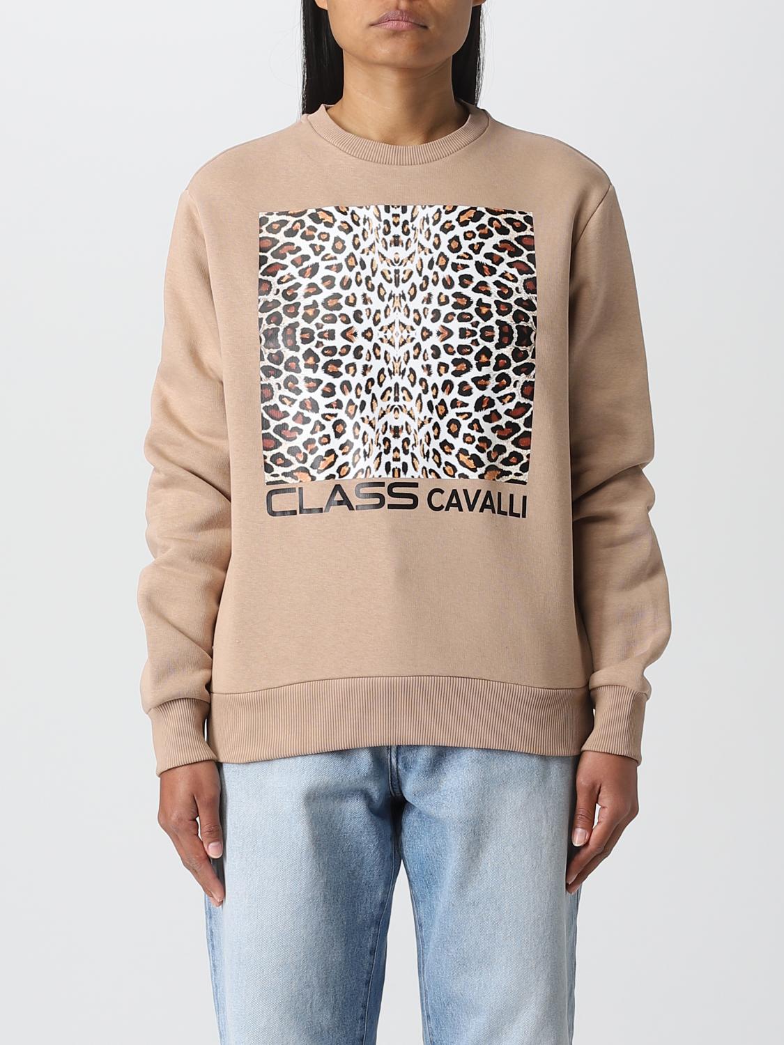 【関税 送料無料】ROBERTO CAVALLI スウェット フーディ CLASS ROBERTO CAVALLI:卫衣女士- 棕色| Class Roberto Cavalli
