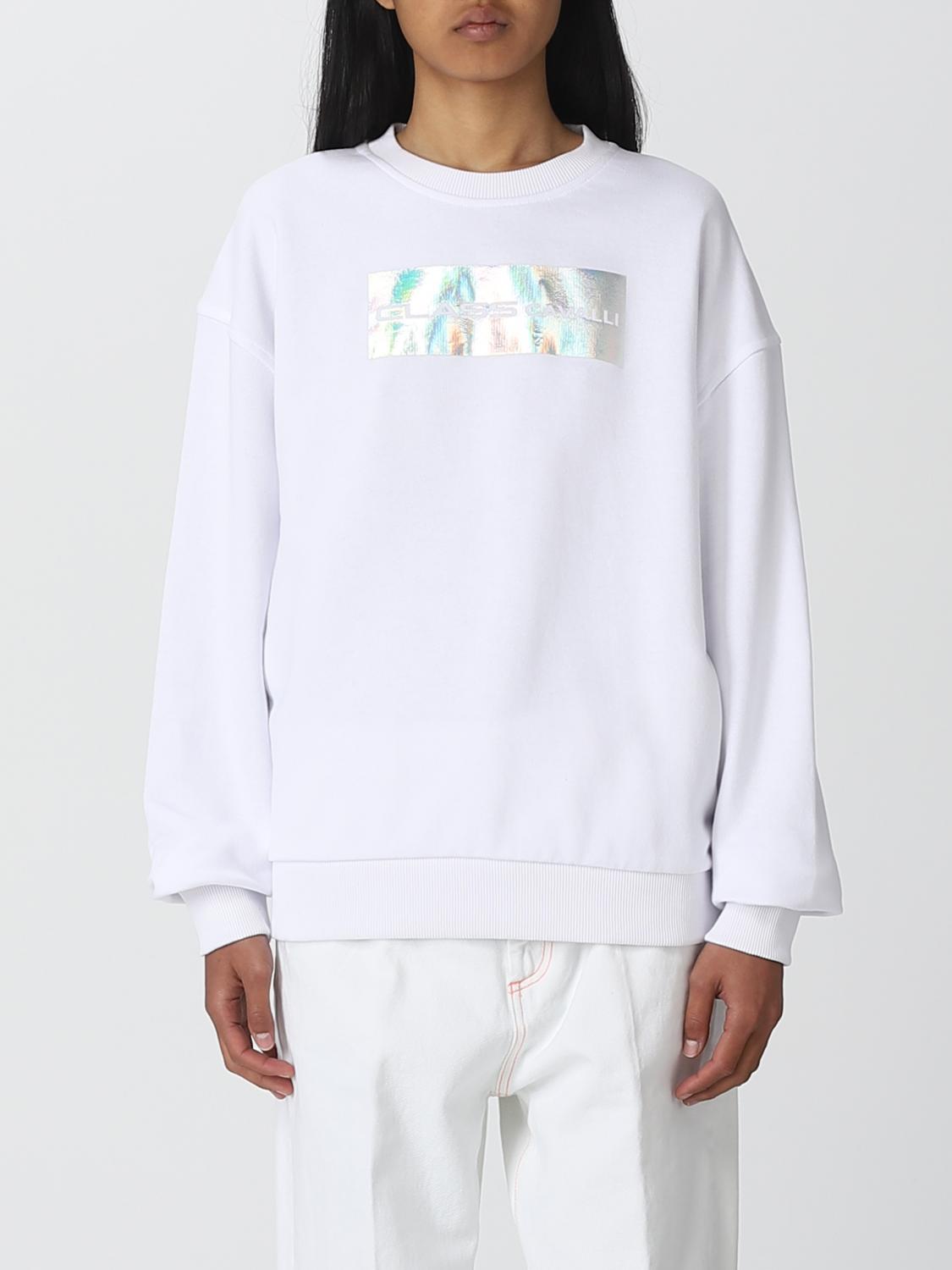 CLASS ROBERTO CAVALLI SWEATSHIRT: Sweatshirt damen Class Roberto Cavalli, Weiß - Img 1