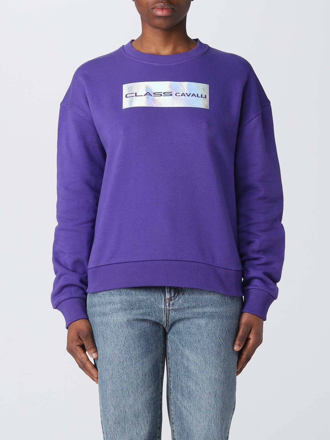 CLASS ROBERTO CAVALLI SUDADERA: Sudadera mujer Class Roberto Cavalli, Violeta - Img 1
