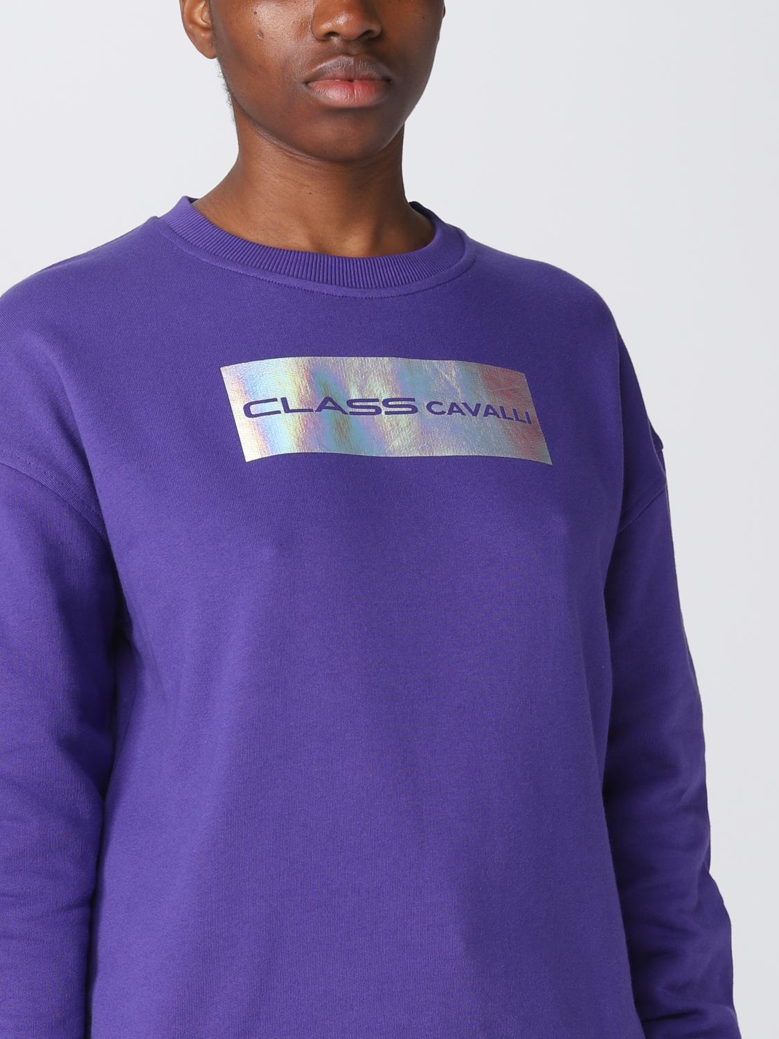 CLASS ROBERTO CAVALLI SUDADERA: Sudadera mujer Class Roberto Cavalli, Violeta - Img 3