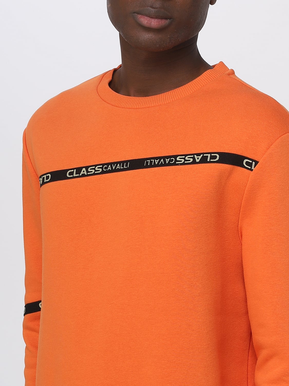 CLASS ROBERTO CAVALLI SWEATSHIRT: Sweatshirt men Class Roberto Cavalli, Orange - Img 3