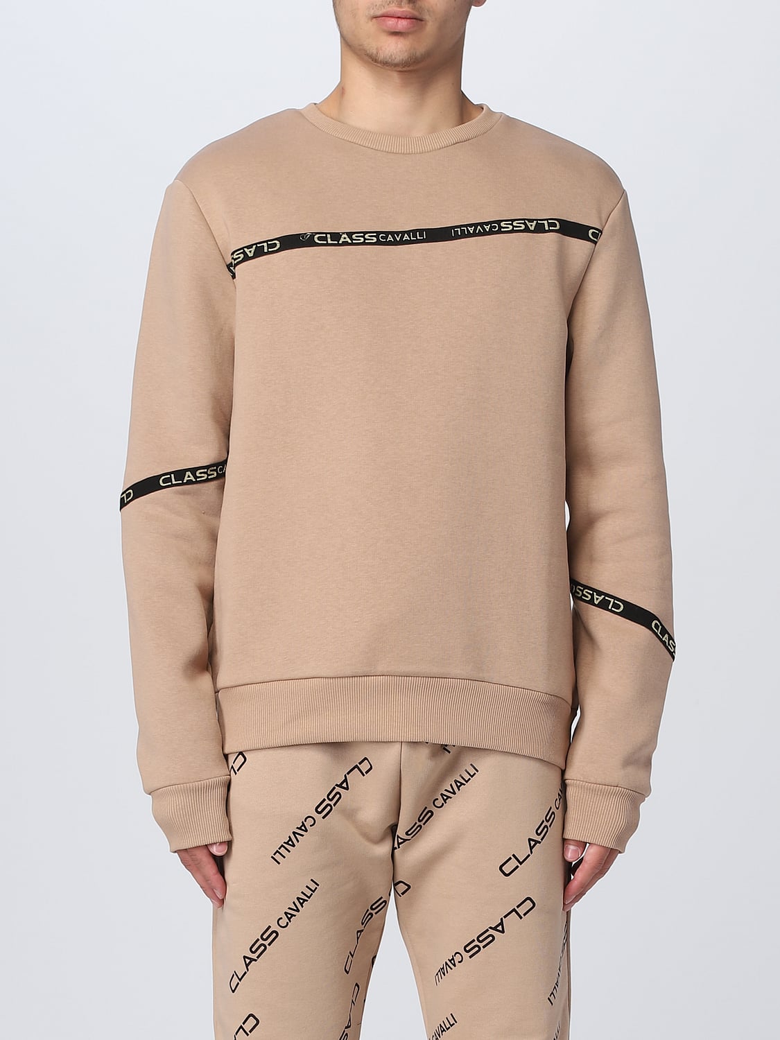 CLASS ROBERTO CAVALLI SWEATSHIRT: Sweatshirt homme Class Roberto Cavalli, Marron - Img 1