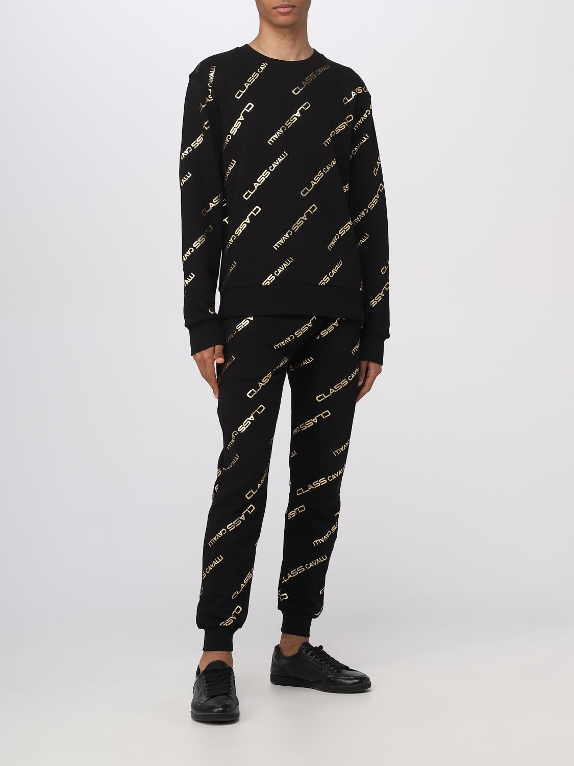 CLASS Roberto Cavalli 長袖トップス Class Roberto Cavalli Sweatshirt men - Black | PXT66E-5O002