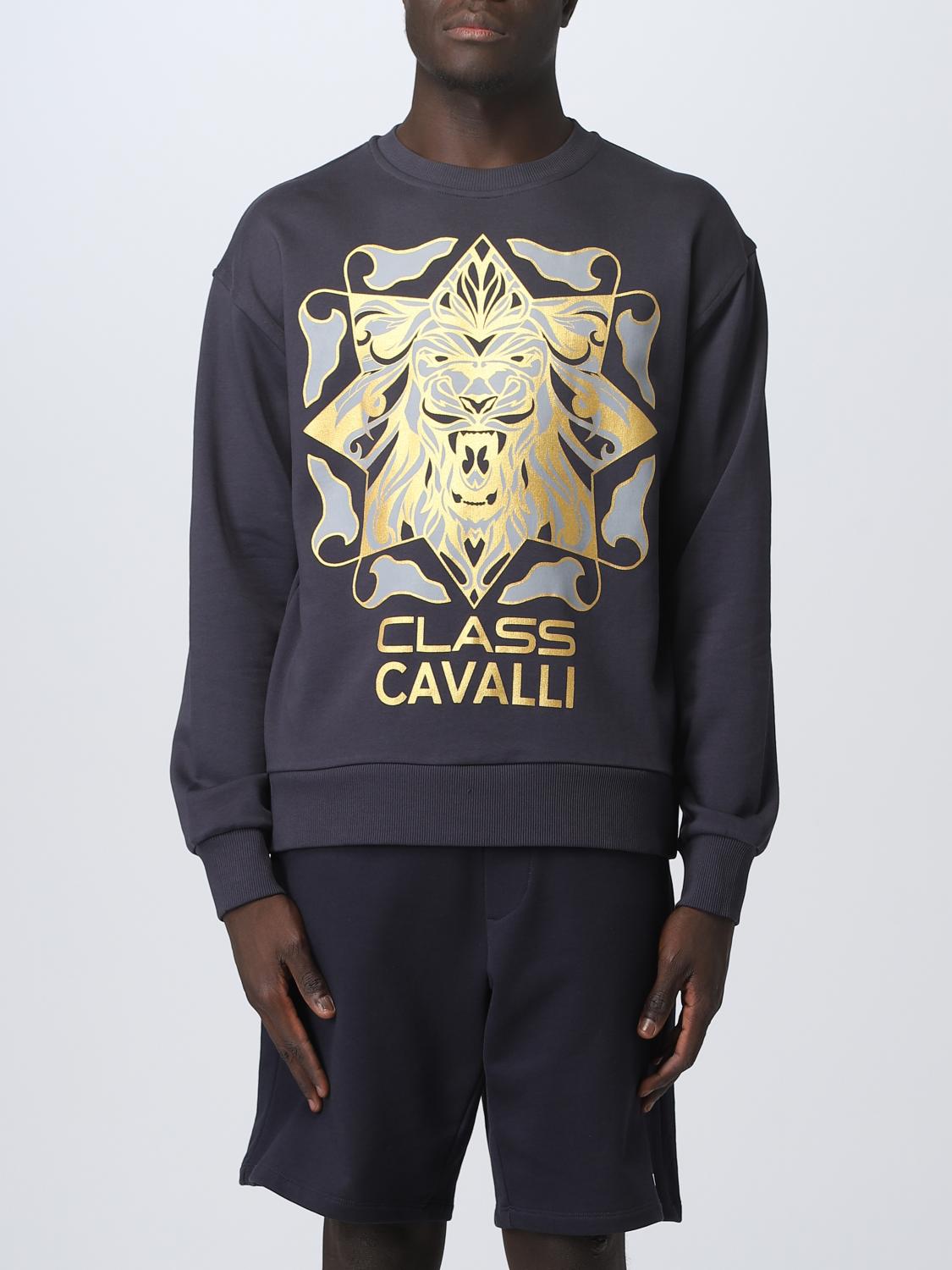 CLASS ROBERTO CAVALLI SUDADERA: Sudadera hombre Class Roberto Cavalli, Azul Oscuro - Img 1