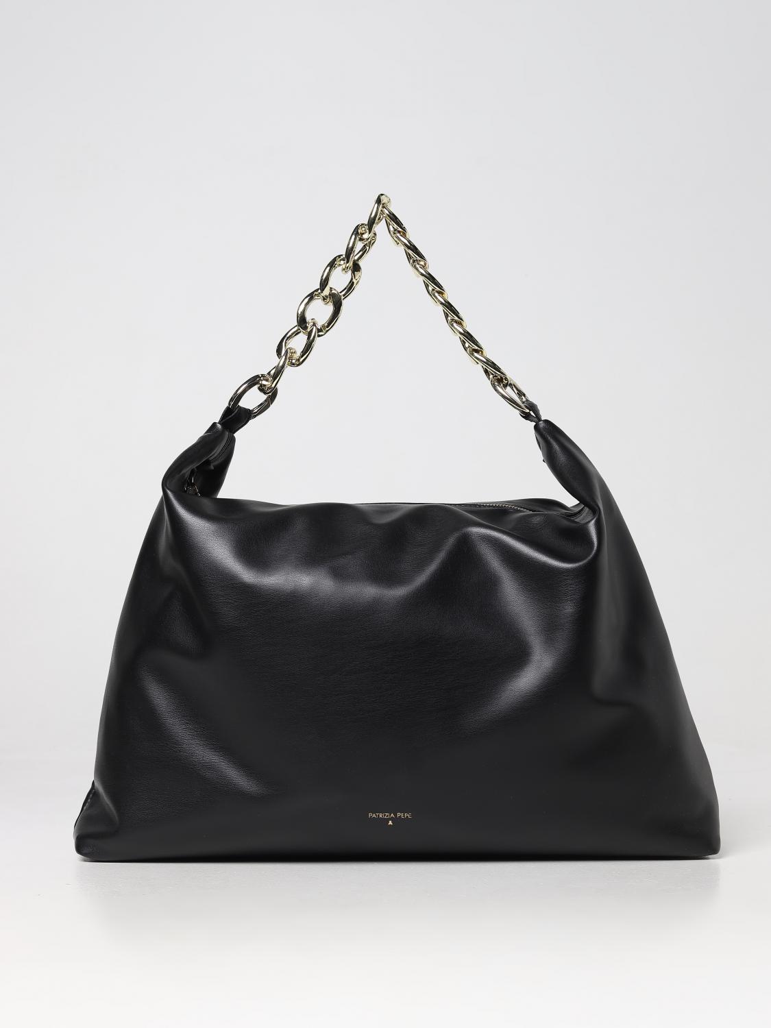 PATRIZIA PEPE BORSA A SPALLA: Borsa Patrizia Pepe in nappa sintetica, Oro - Img 1