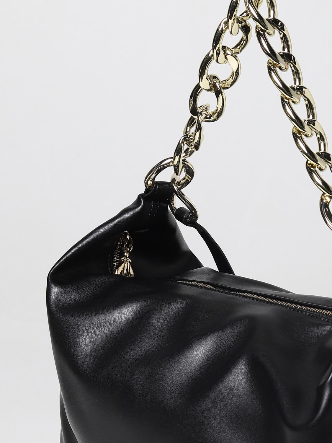 PATRIZIA PEPE BORSA A SPALLA: Borsa Patrizia Pepe in nappa sintetica, Oro - Img 3