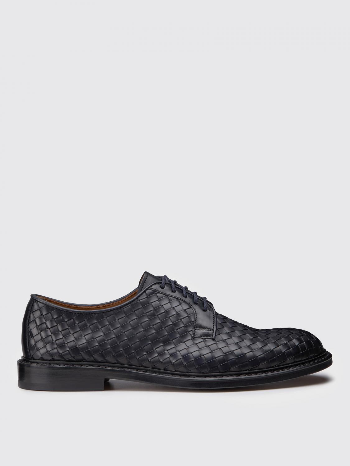 DOUCAL'S SCARPE STRINGATE: Derby Doucal's in pelle intrecciata , Blue - Img 1