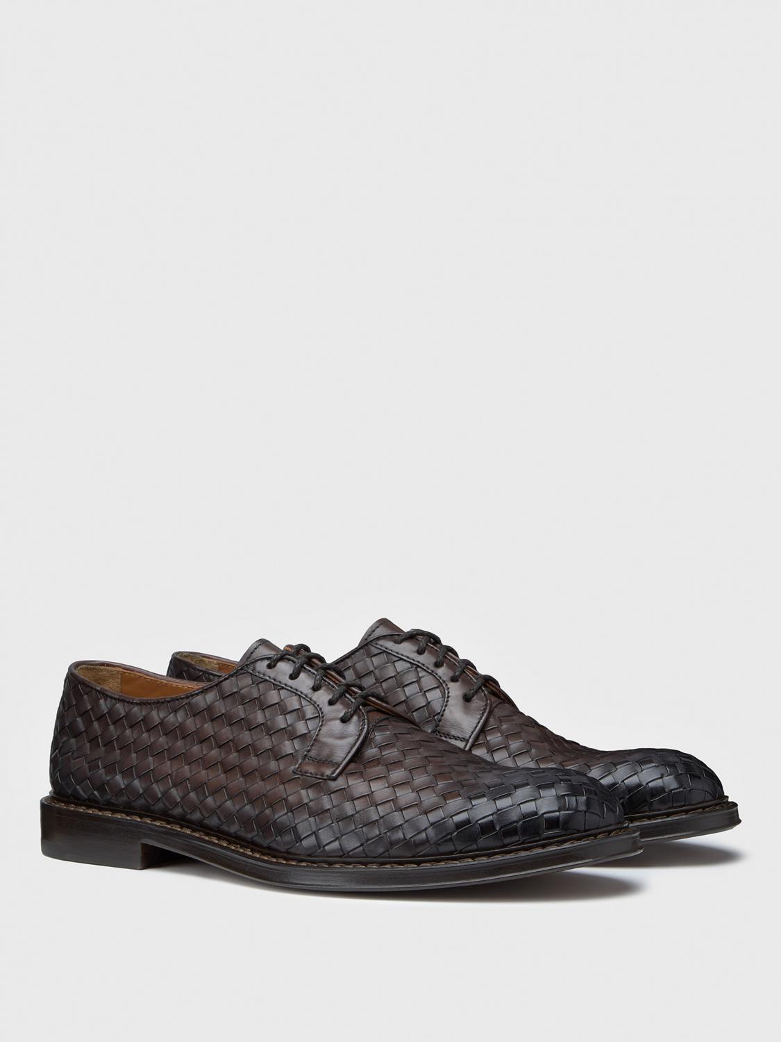 DOUCAL'S CHAUSSURES DE VILLE: Derbies Doucal's en cuir tressé, Marron - Img 2