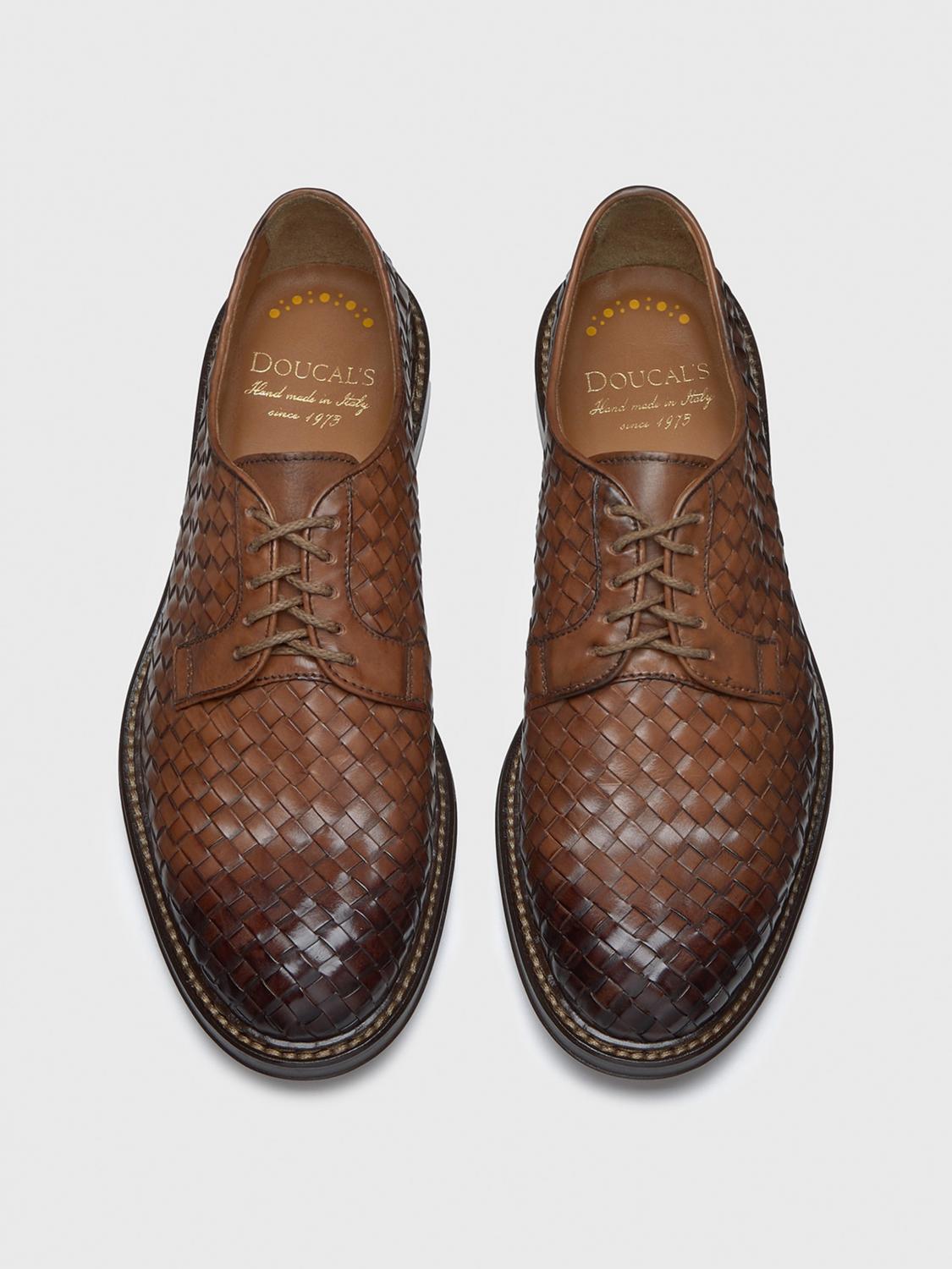 DOUCAL'S CHAUSSURES DE VILLE: Derbies Doucal's en cuir tressé, Cuir - Img 3