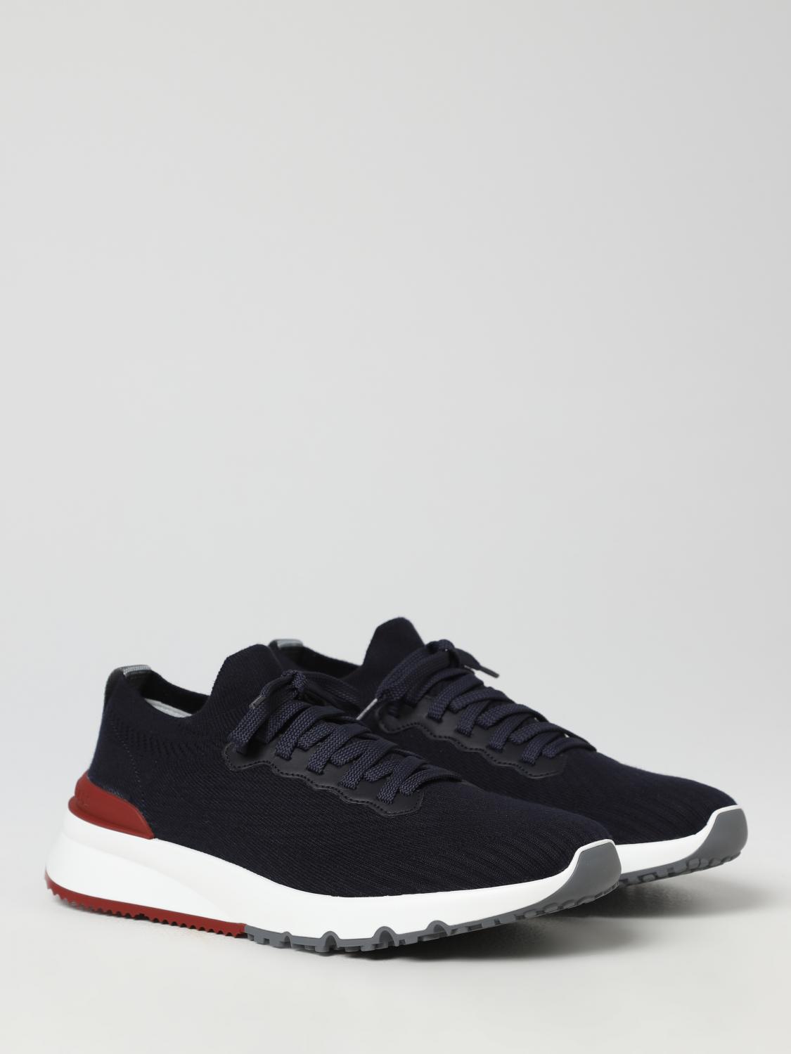 BRUNELLO CUCINELLI SNEAKERS: Sneakers Brunello Cucinelli in maglia stretch, Blue - Img 2