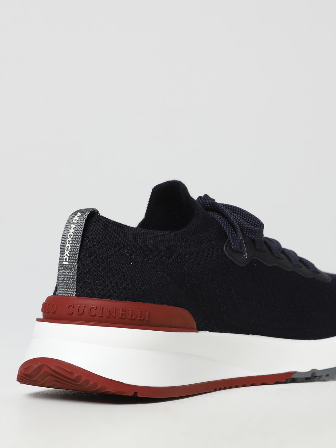 BRUNELLO CUCINELLI SNEAKERS: Sneakers Brunello Cucinelli in maglia stretch, Blue - Img 3