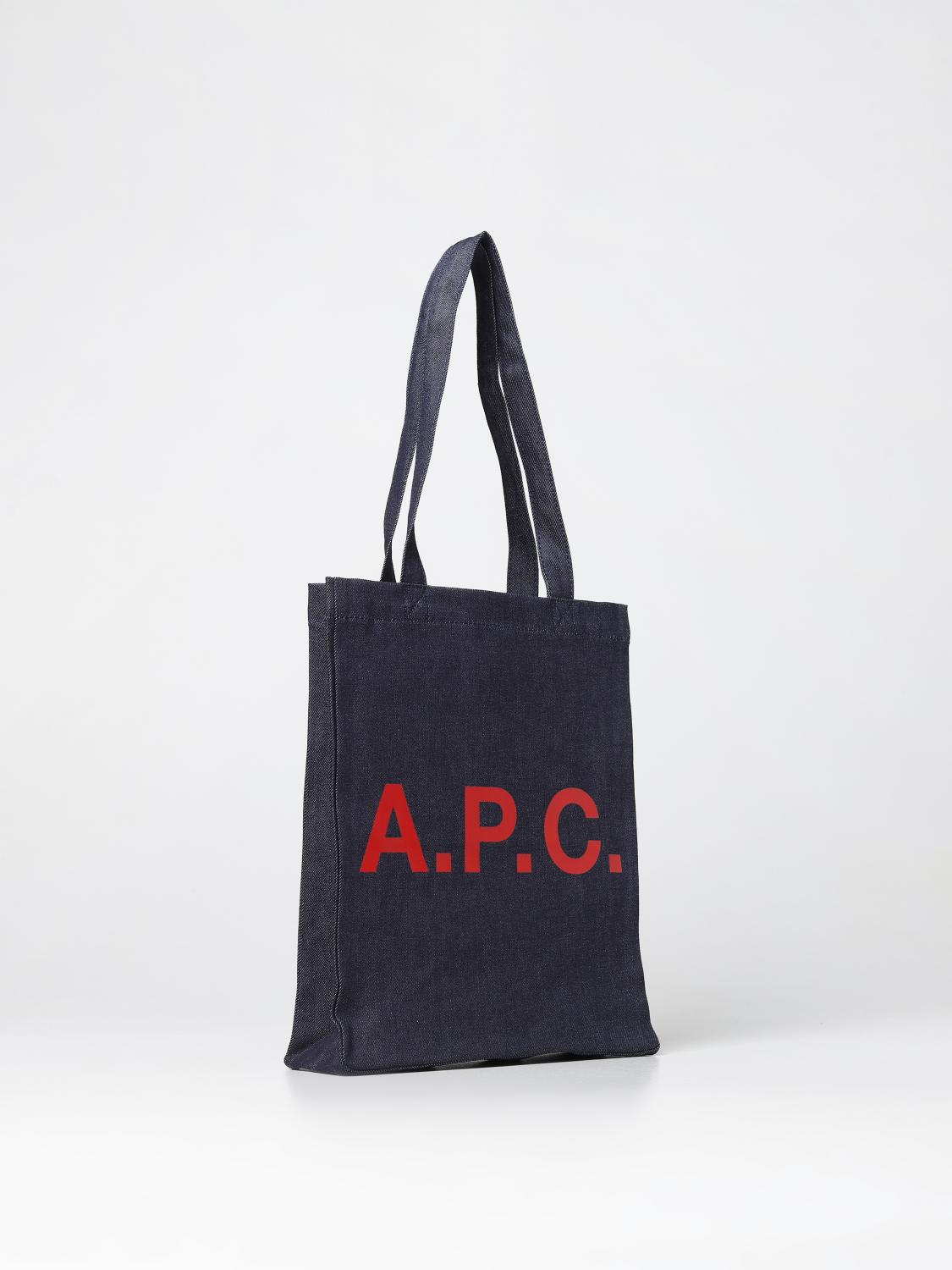 A.P.C. BORSA TOTE: Borsa Lou A.P.C. in denim di cotone, Denim - Img 2