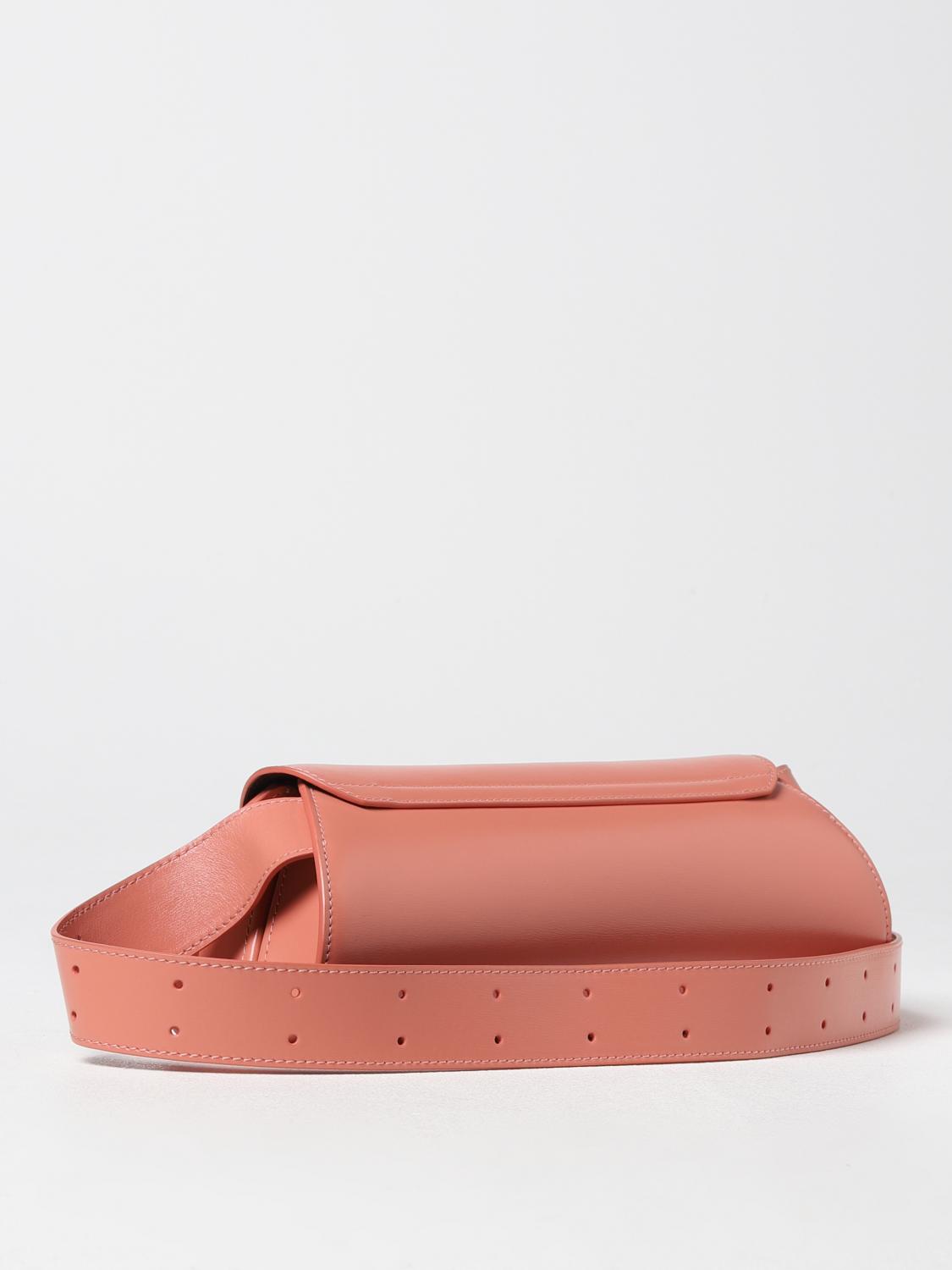 JIL SANDER BORSA A SPALLA: Borsa Cannolo Jil Sander in pelle palmellata, Marrone - Img 3