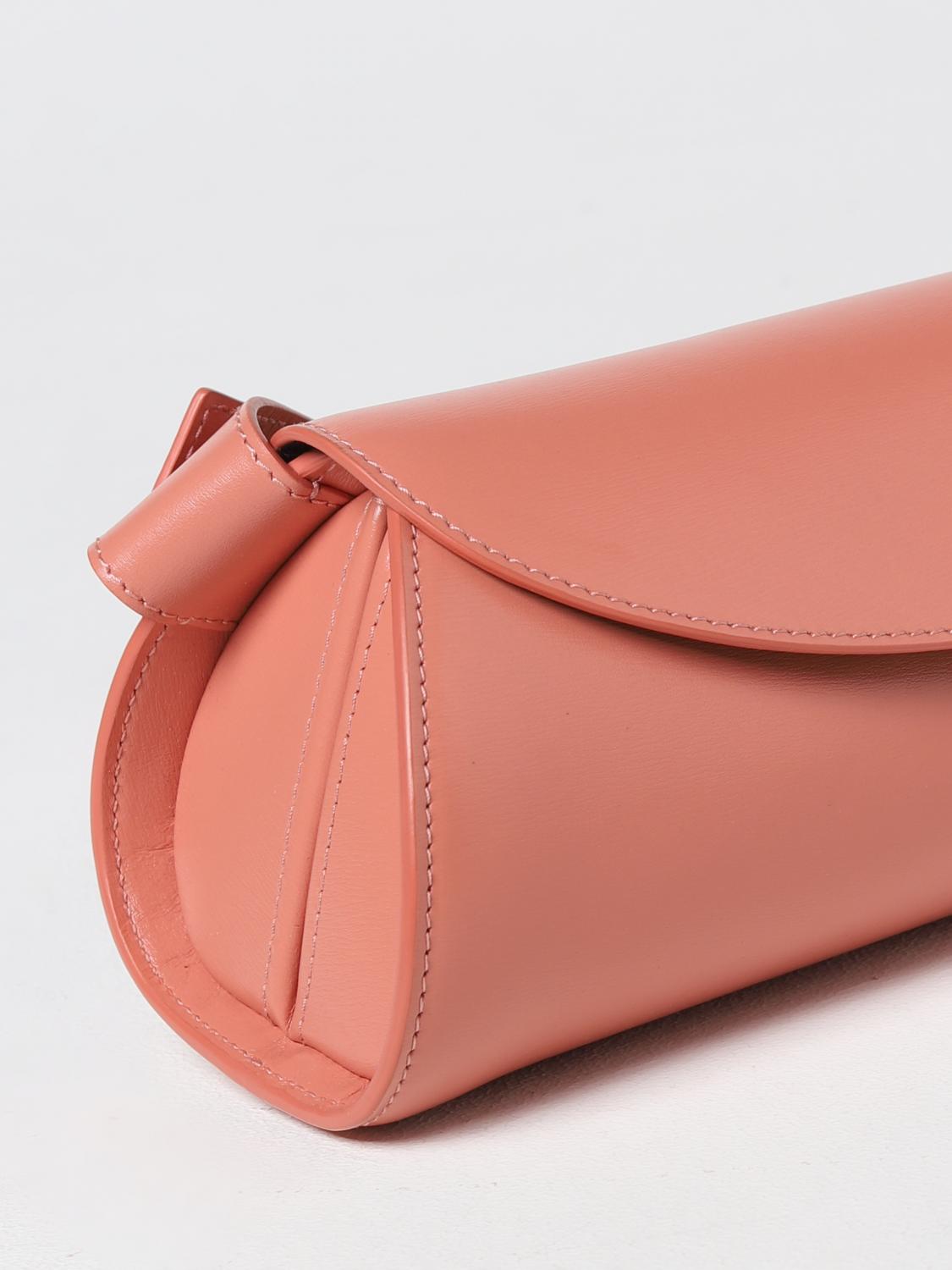 JIL SANDER BORSA A SPALLA: Borsa Cannolo Jil Sander in pelle palmellata, Marrone - Img 4