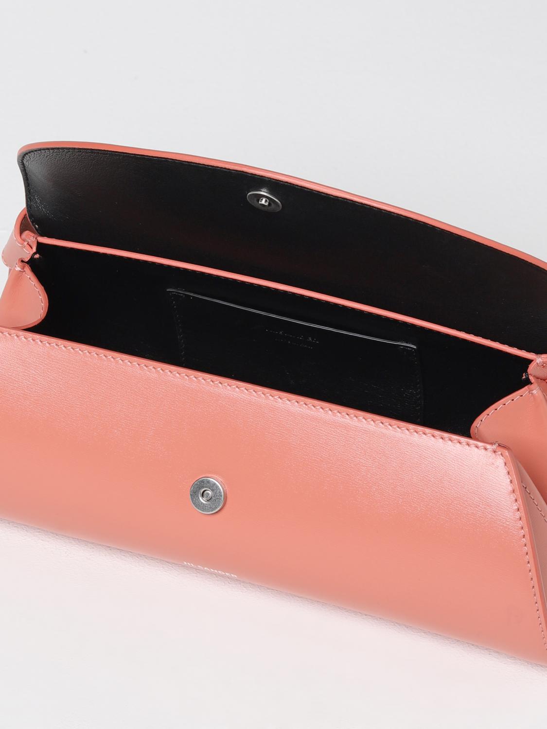 JIL SANDER BORSA A SPALLA: Borsa Cannolo Jil Sander in pelle palmellata, Marrone - Img 5