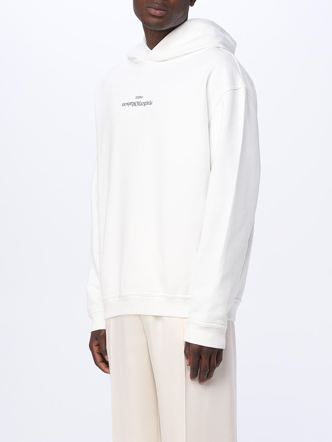 MAISON MARGIELA FELPA: Felpa Maison Margiela in cotone, Bianco - Img 4