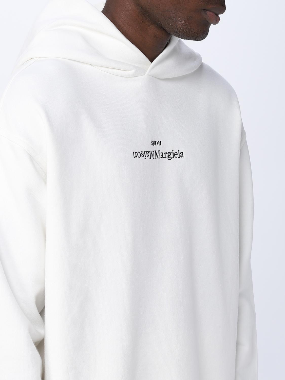 MAISON MARGIELA FELPA: Felpa Maison Margiela in cotone, Bianco - Img 5