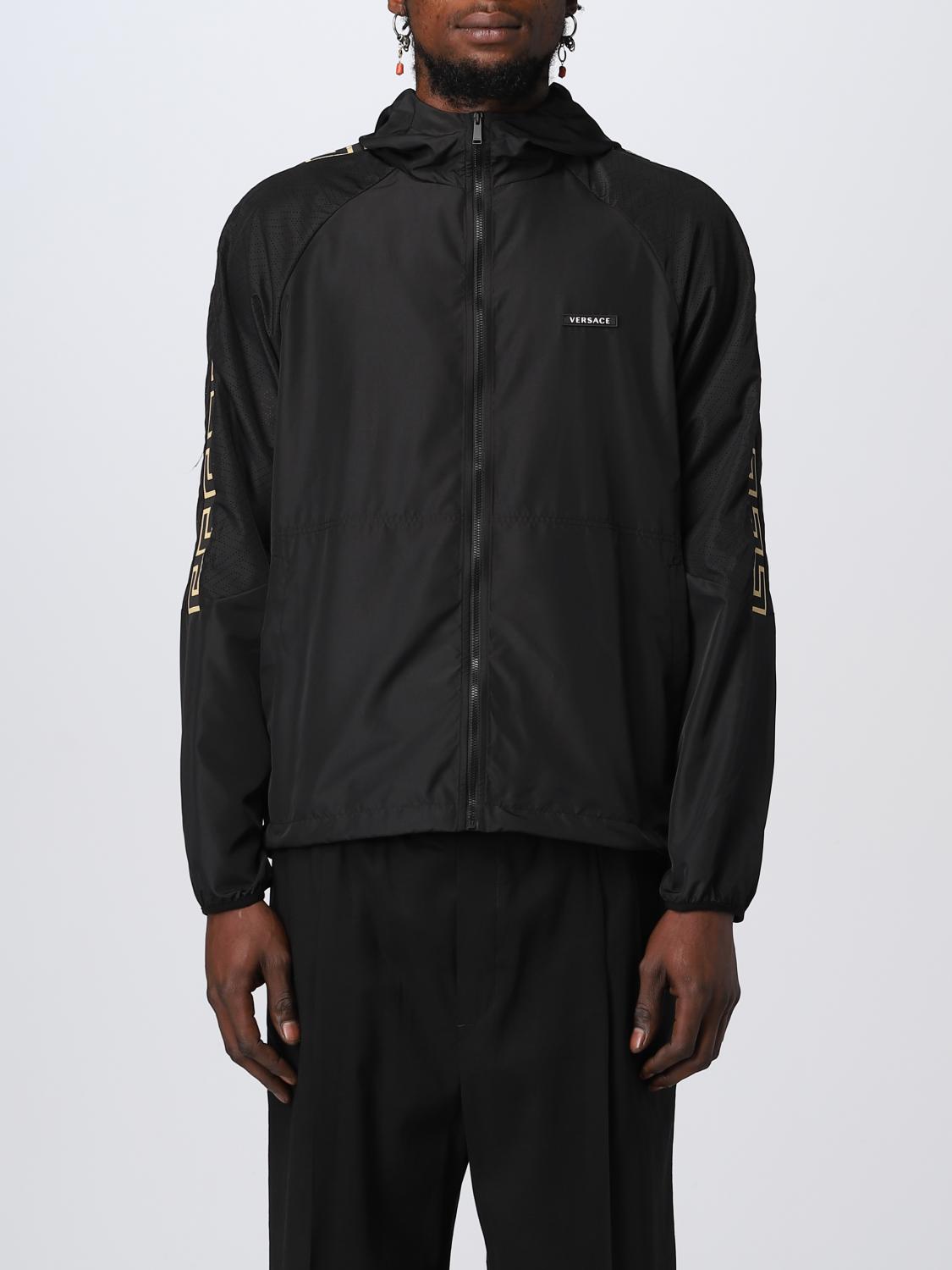 Versace La Greca nylon jacket - Black | 10081501A05631 | GIGLIO.COM