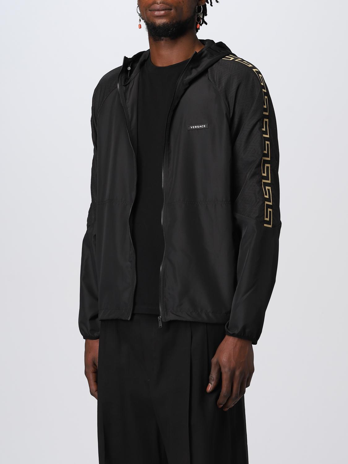 Versace La Greca nylon jacket - Black | 10081501A05631 | GIGLIO.COM