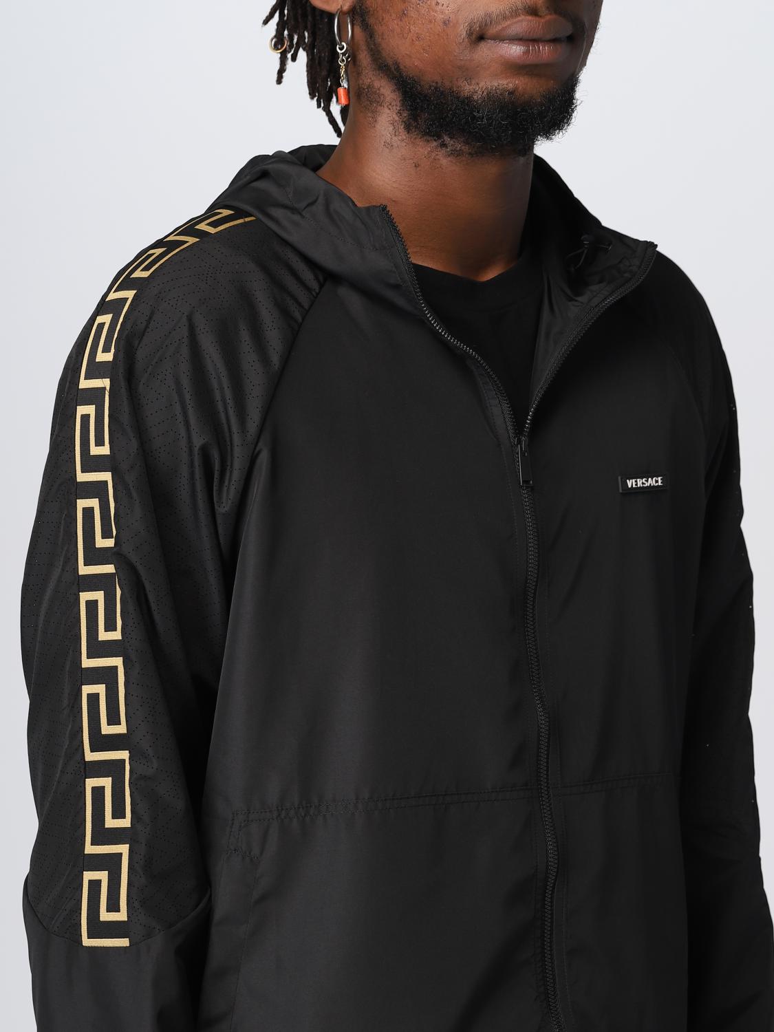 Versace La Greca nylon jacket - Black | 10081501A05631 | GIGLIO.COM