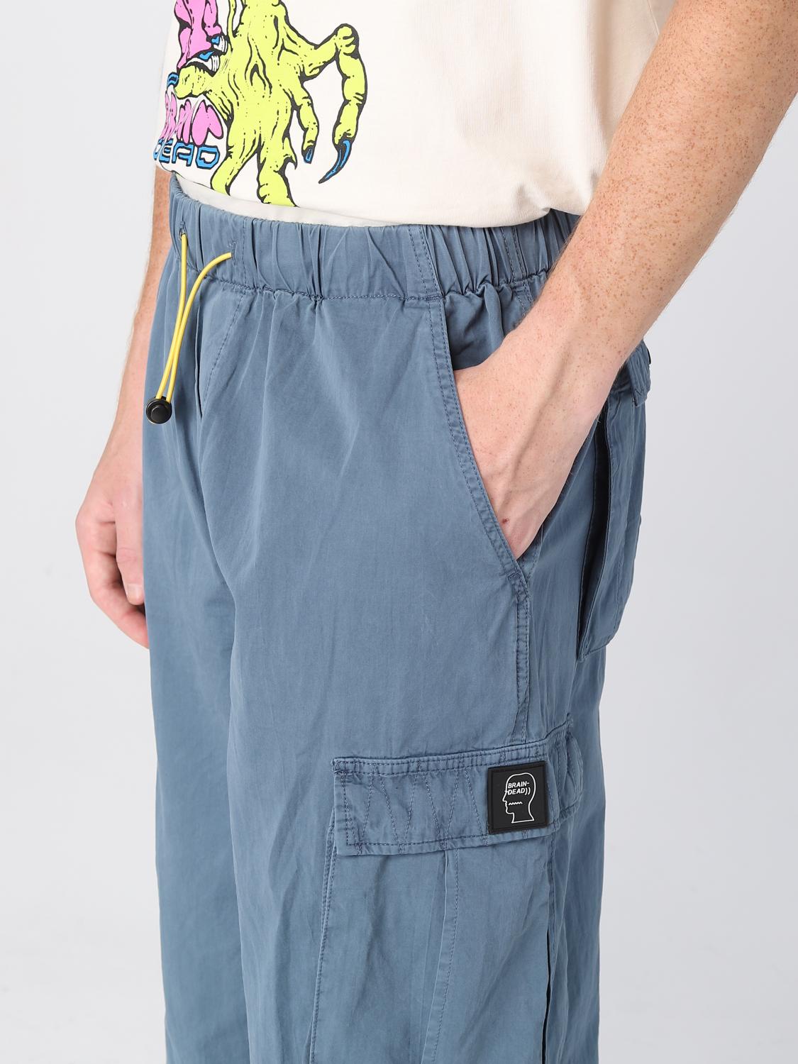BRAIN DEAD PANTALONI: Pantaloni Brain Dead in cotone, Blue - Img 4