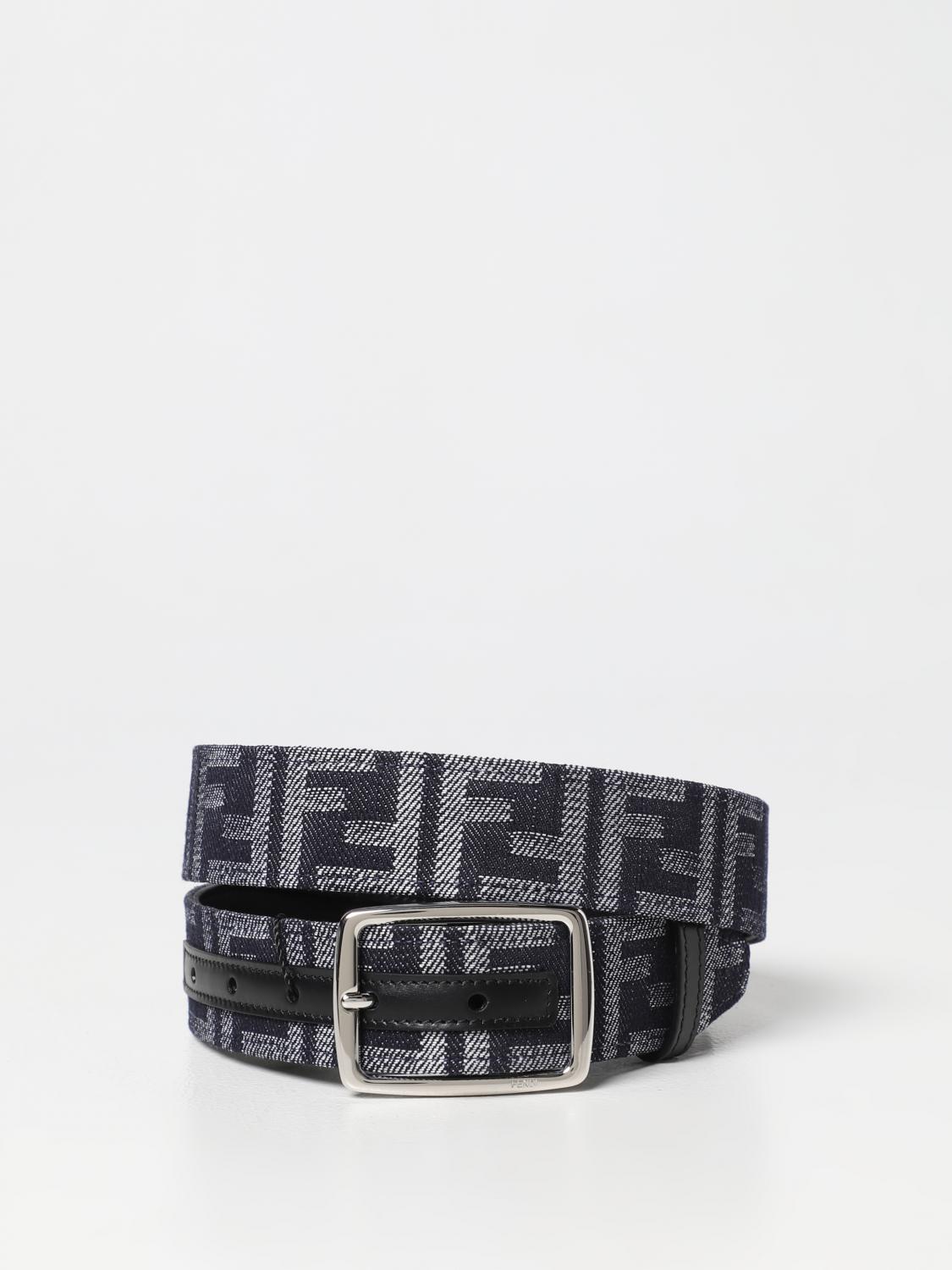 Fendi belt in jacquard denim - Denim | 7C0455F1KA | GIGLIO.COM