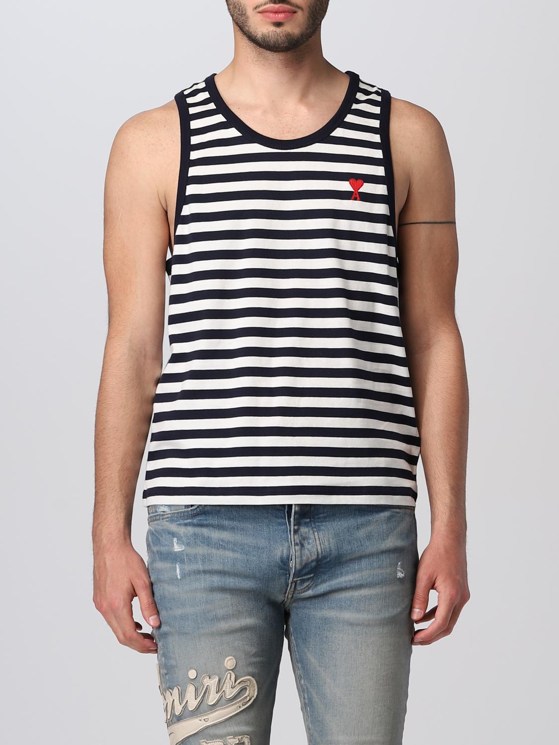 AMI PARIS TANK TOP: Tank top men Ami Paris, Blue - Img 1