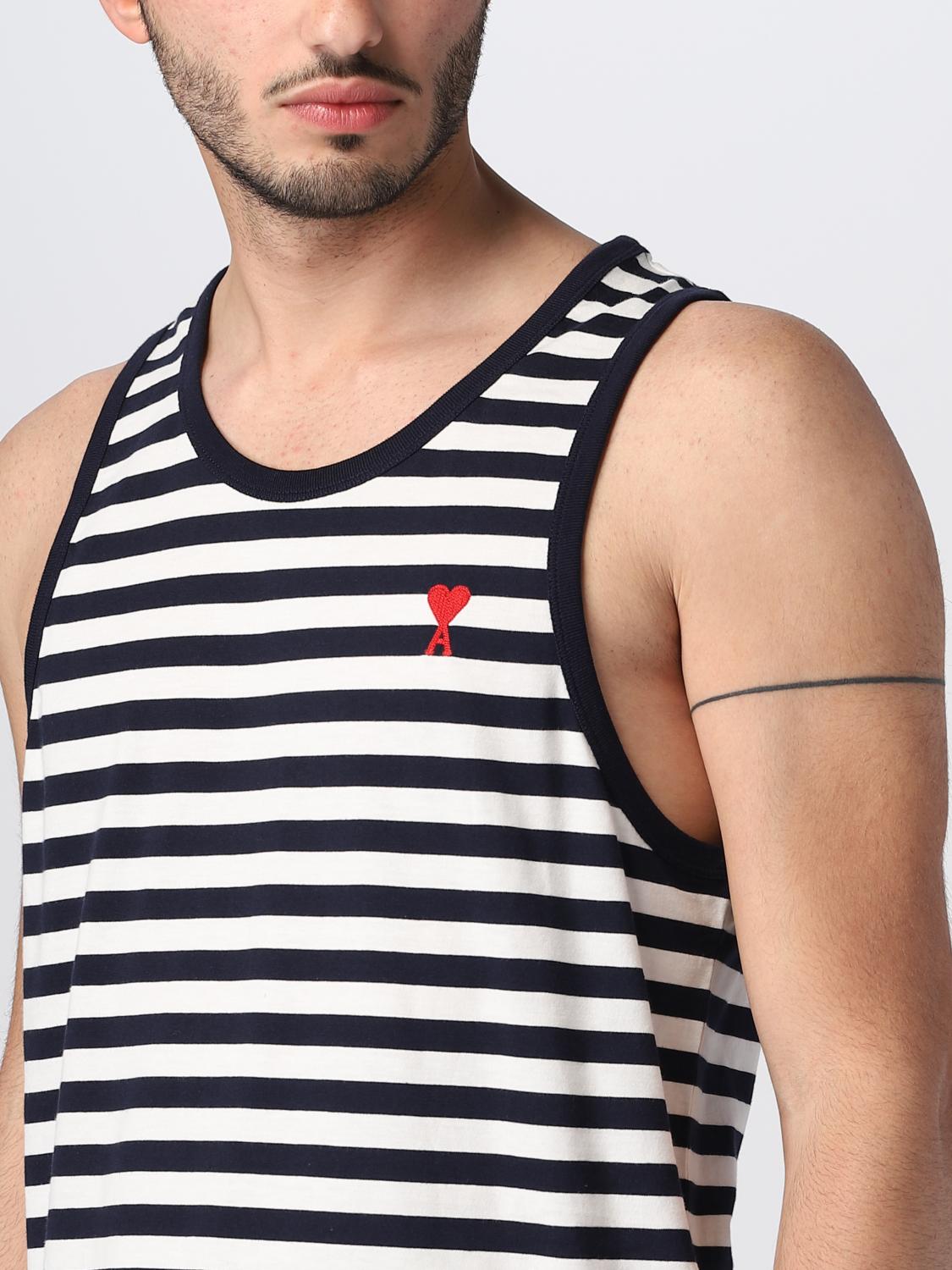 AMI PARIS TANK TOP: Tank top men Ami Paris, Blue - Img 3