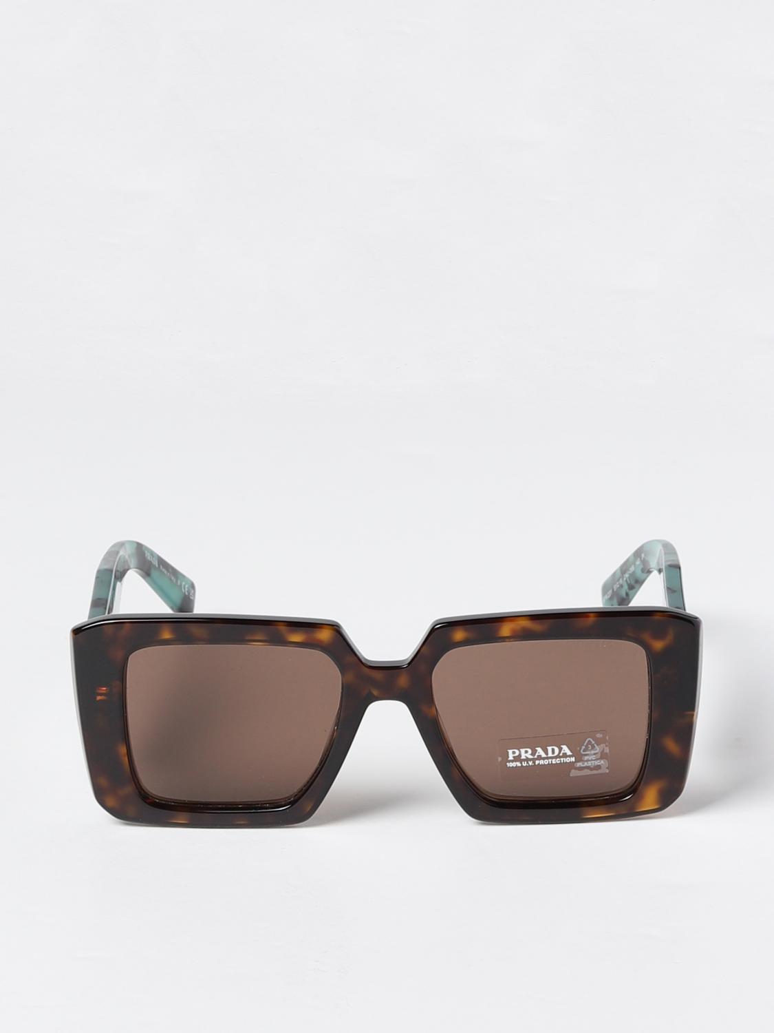 PRADA SUNGLASSES: Prada Symbole sunglasses in acetate, Brown - Img 2