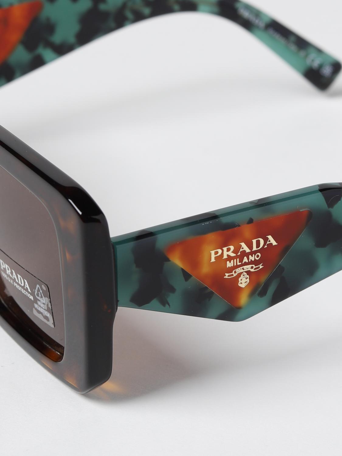 PRADA SUNGLASSES: Prada Symbole sunglasses in acetate, Brown - Img 4