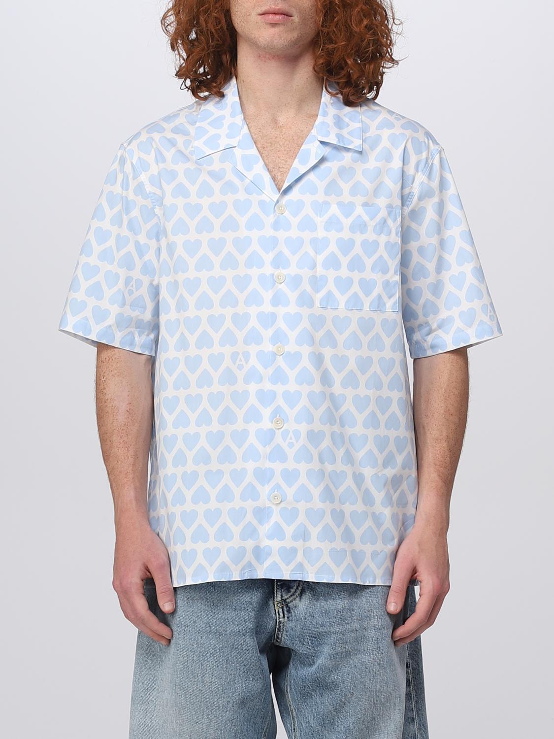 AMI PARIS: Shirt men - Blue | Ami Paris shirt HSH203CO0029