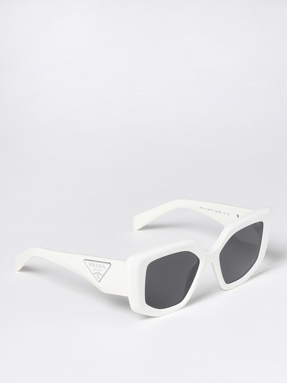 PRADA　プラダ　サングラス　SPR14N　5749 Prada Symbole sunglasses in acetate with triangle logo - White