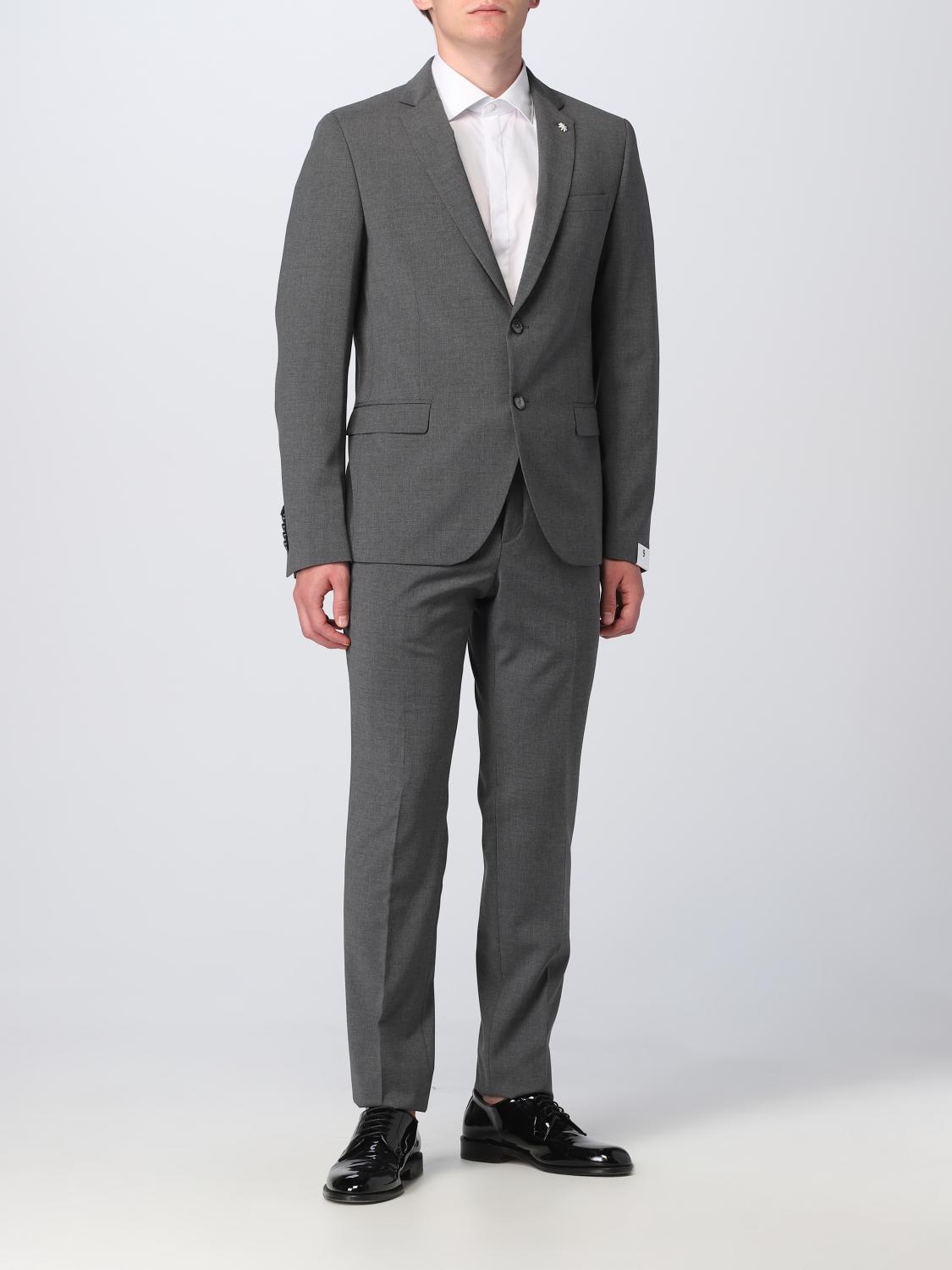 MANUEL RITZ 西服套装: 西服套装 男士 Manuel Ritz, 灰色 - Img 2