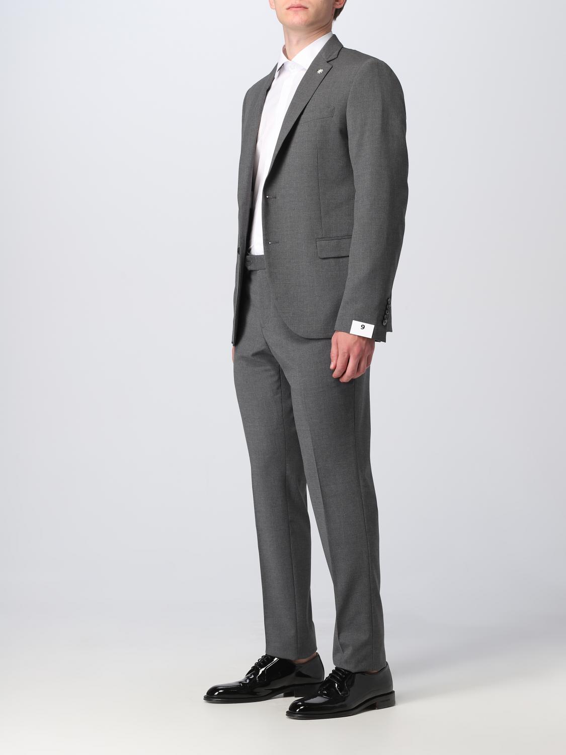 MANUEL RITZ 西服套装: 西服套装 男士 Manuel Ritz, 灰色 - Img 4