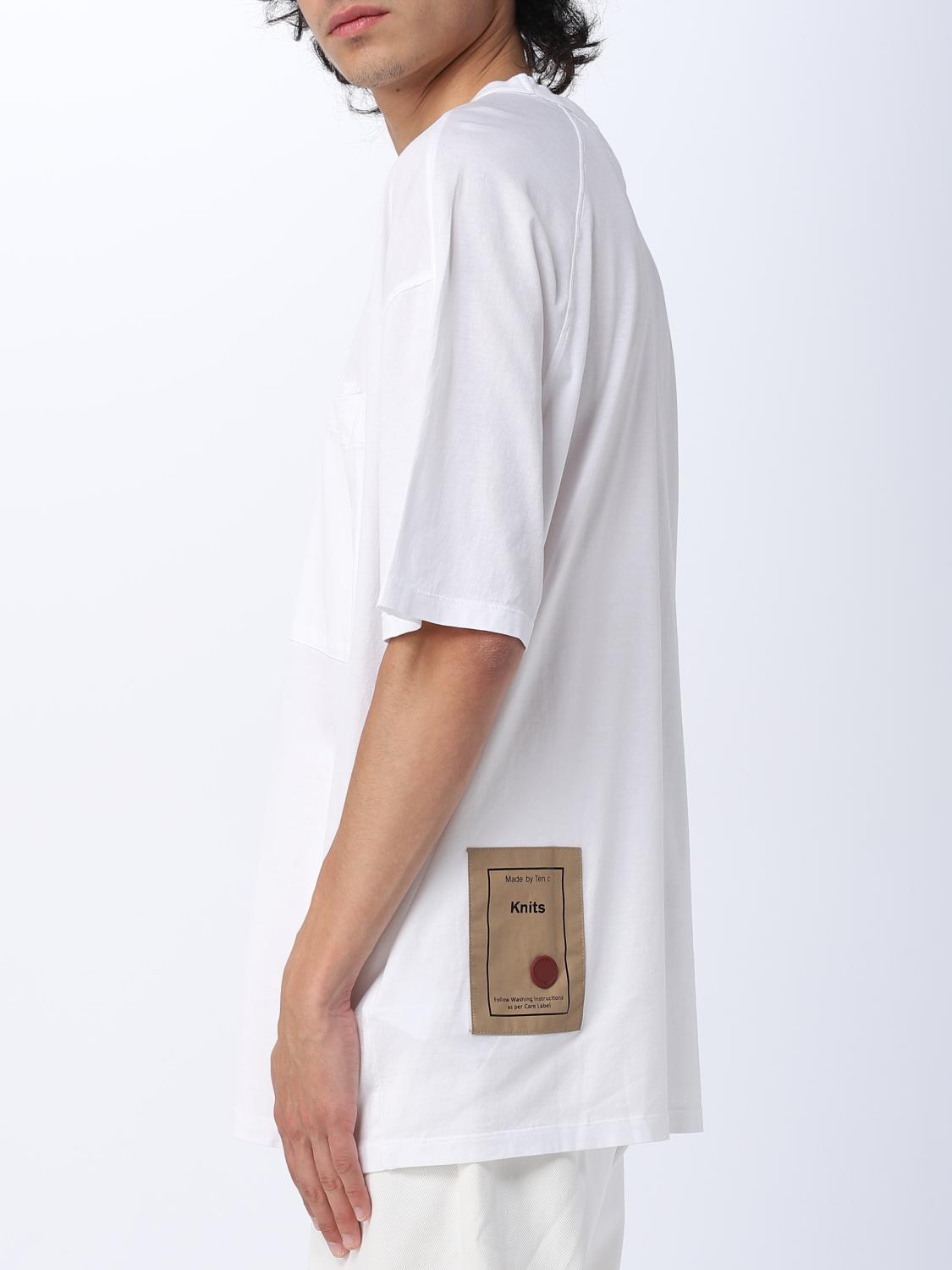 Tシャツ・カットソー Ten-C TOP (23CTCUH02089A06021 888) TEN C:Tシャツ メンズ - ホワイト | GIGLIO.COMオンラインのTen