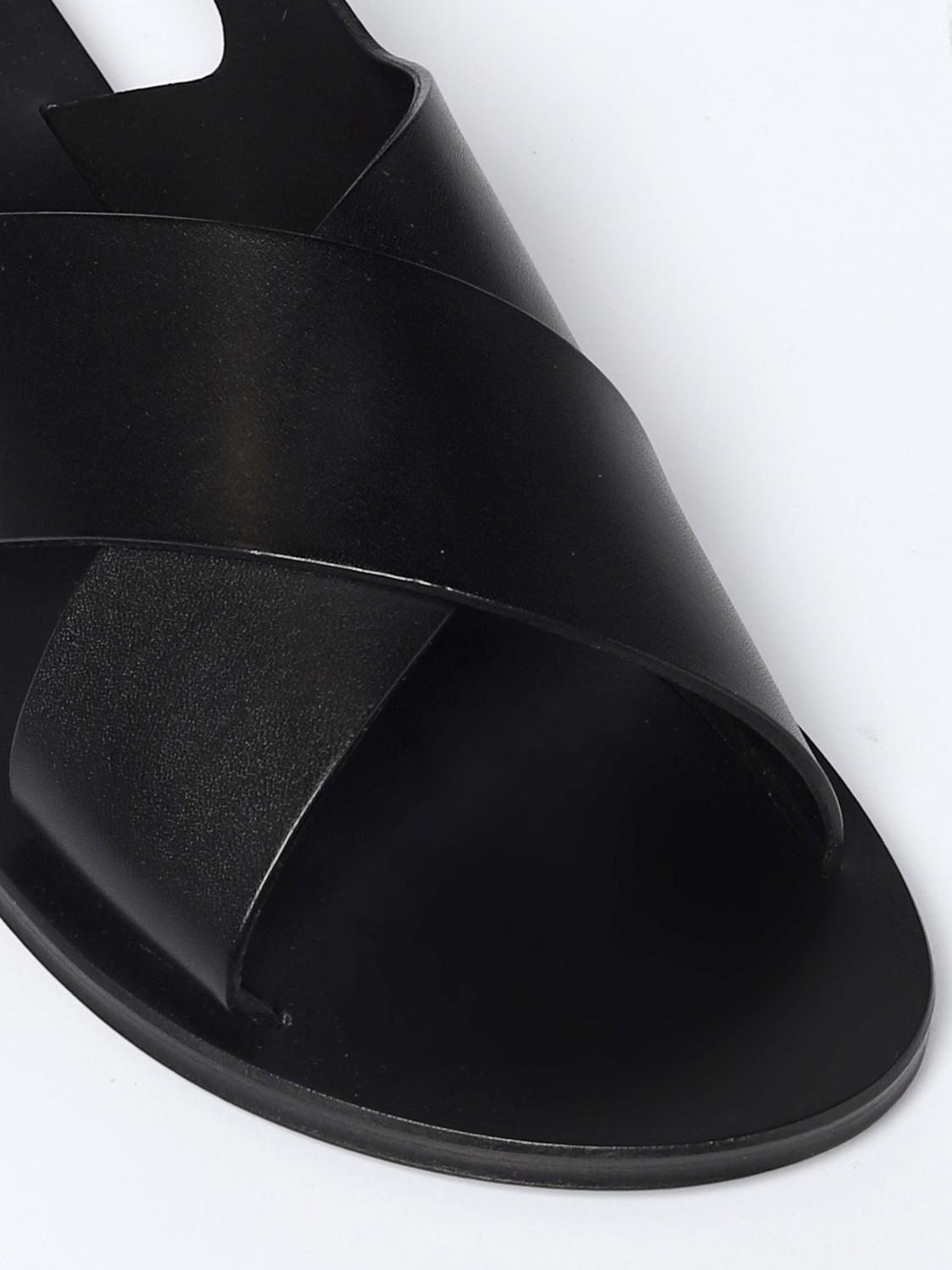 Saint Laurent Mojave sandals in leather - Black  display picture 1