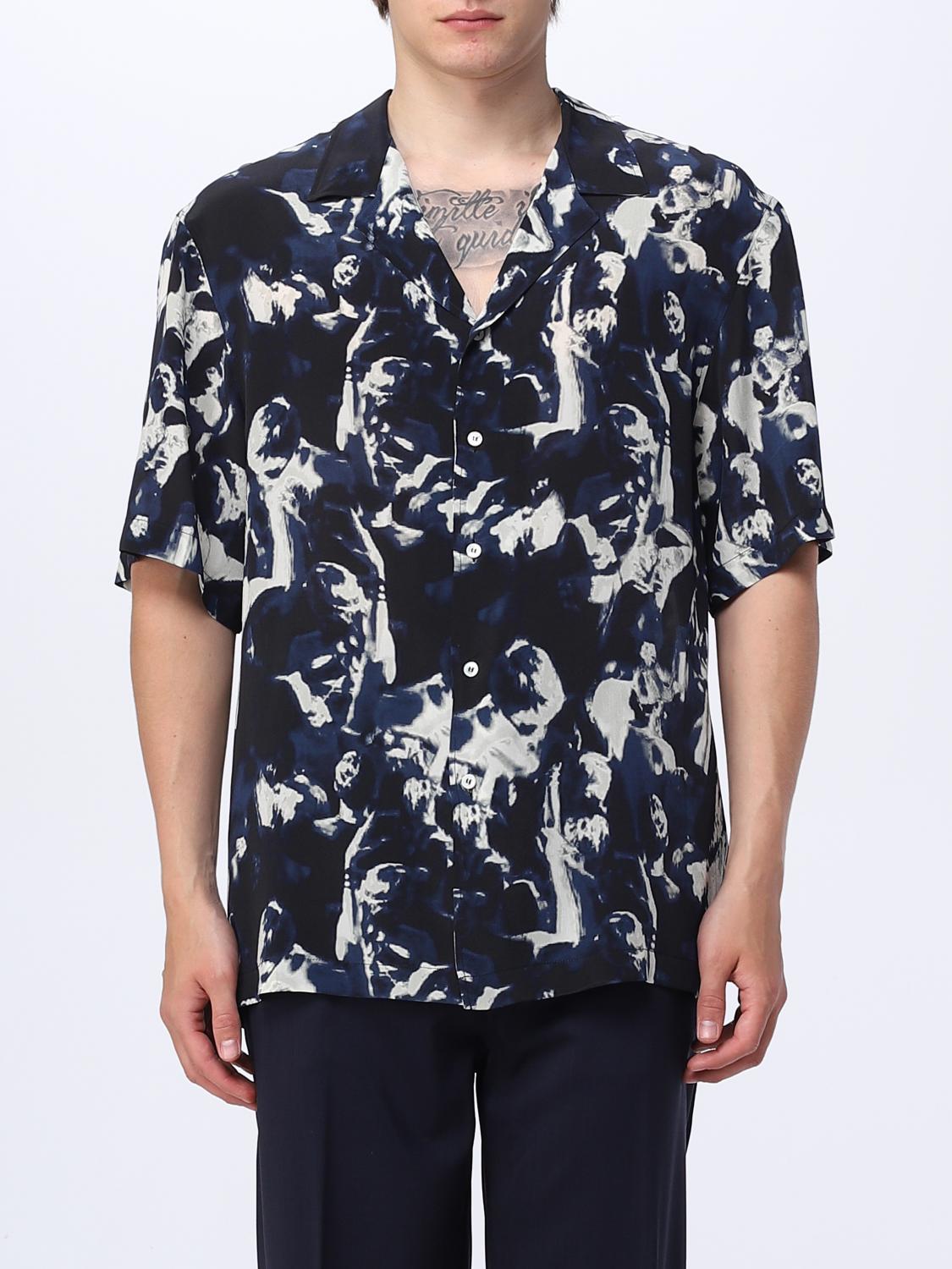 GRIFONI CAMICIA: Camicia Grifoni in seta stampata, Blue - Img 1