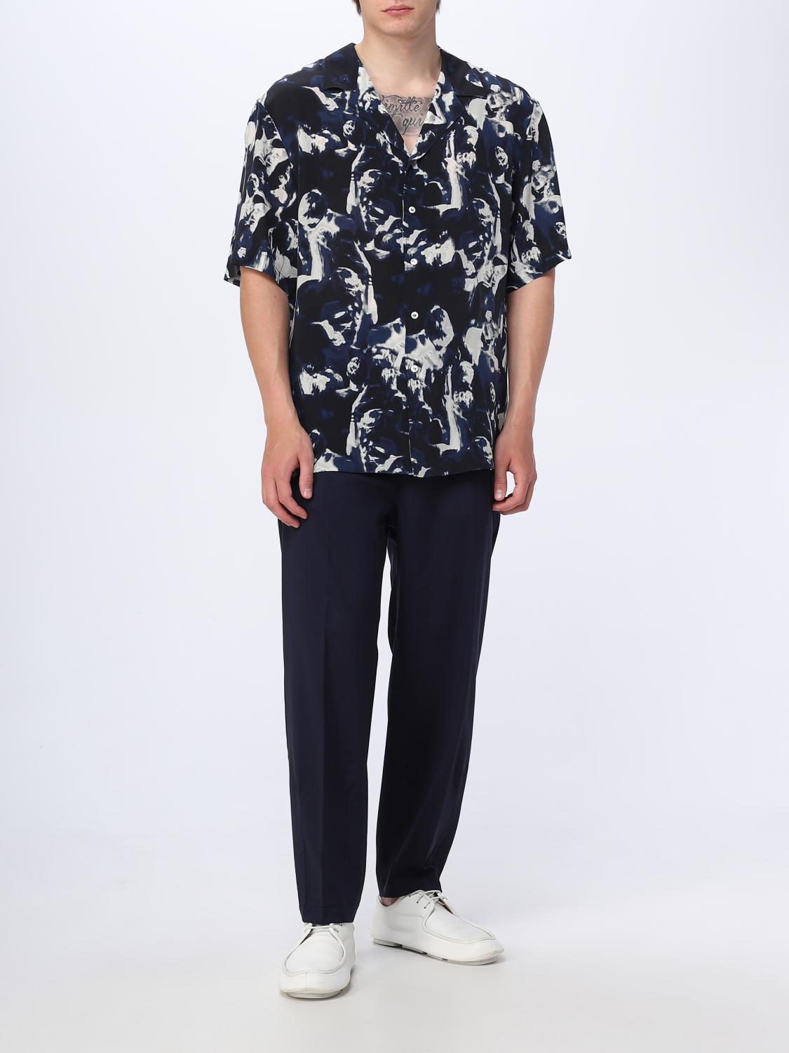 GRIFONI CAMICIA: Camicia Grifoni in seta stampata, Blue - Img 2