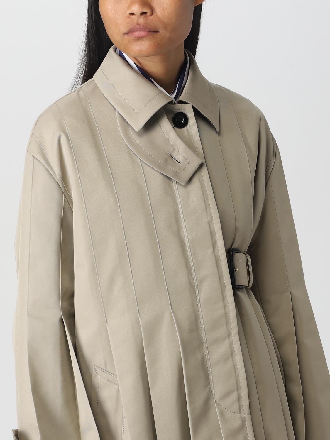 Sacai コート レディース - ベージュ | 2306438 | GIGLIO.COM