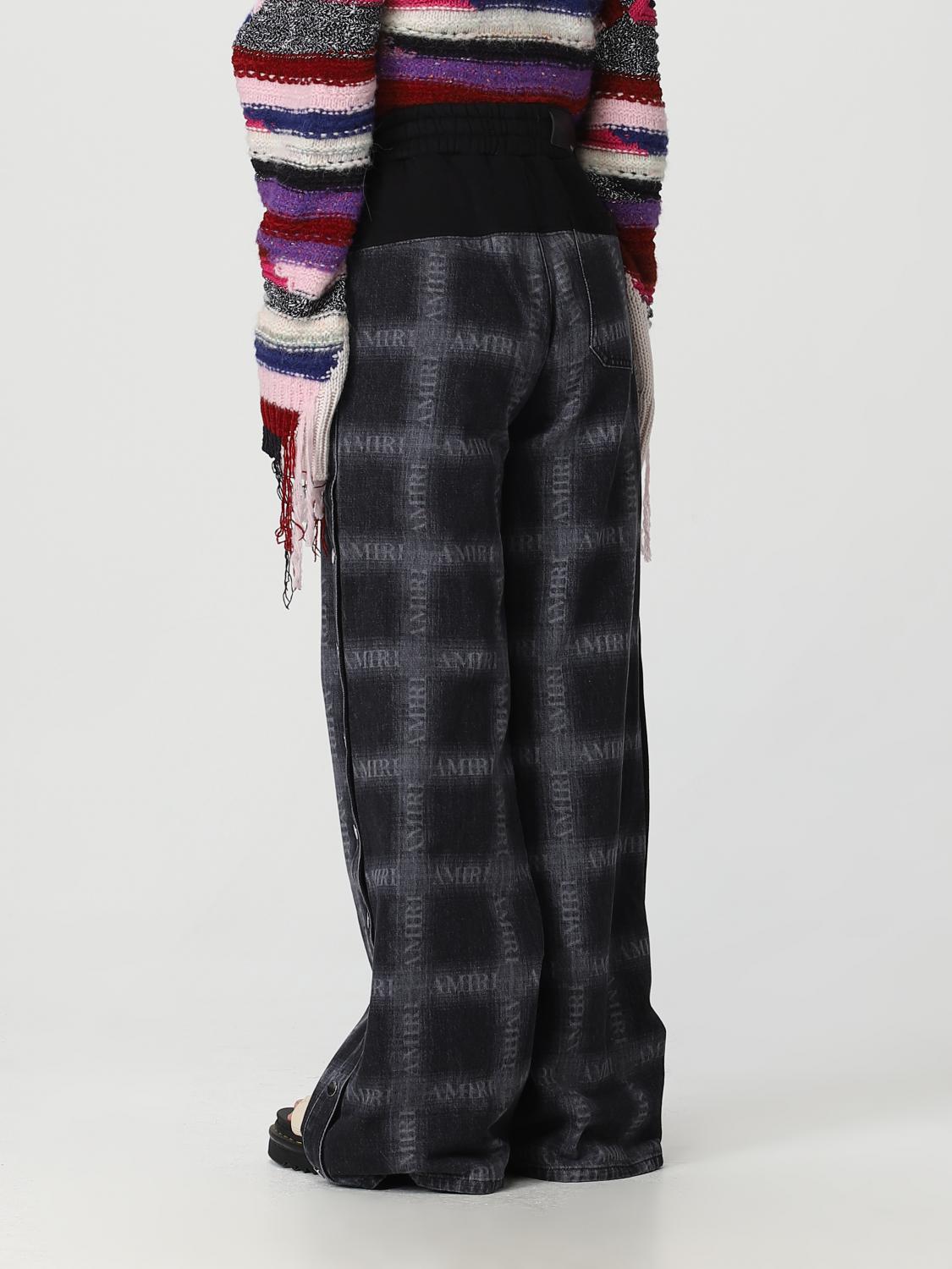 AMIRI PANTALONI: Pantalone Amiri in denim e cotone, Nero - Img 3