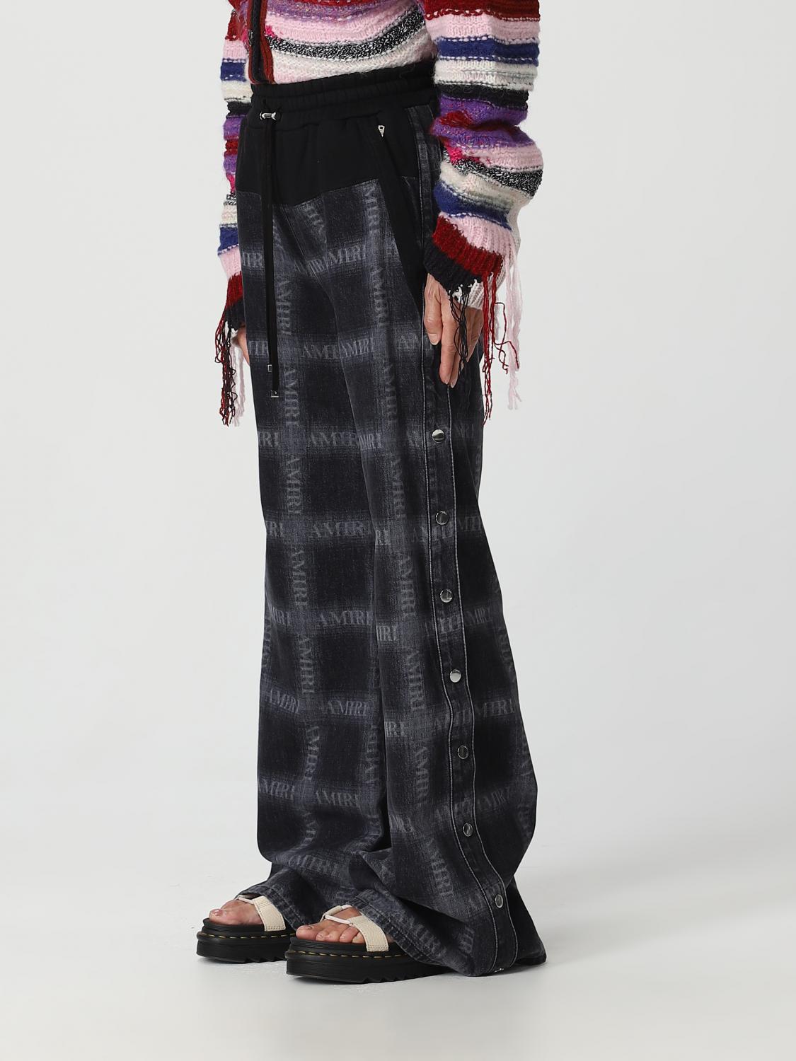 AMIRI PANTALONI: Pantalone Amiri in denim e cotone, Nero - Img 4