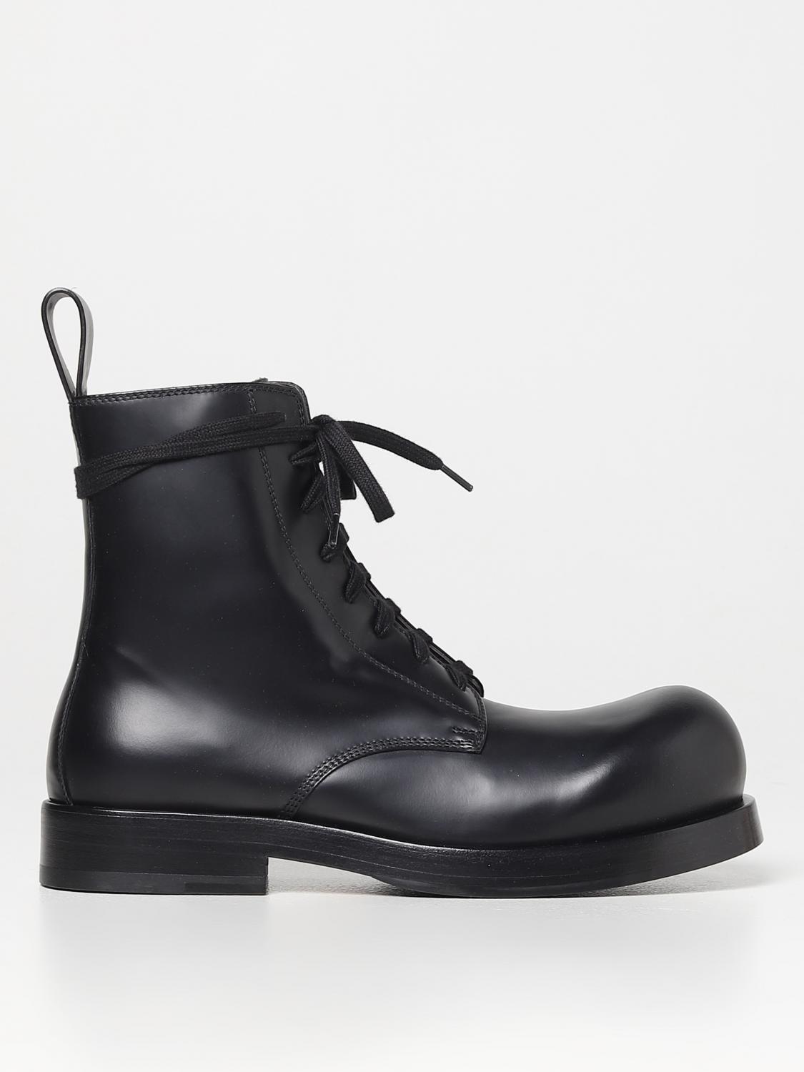 BOTTEGA VENETA: Helium leather ankle boots Black Bottega