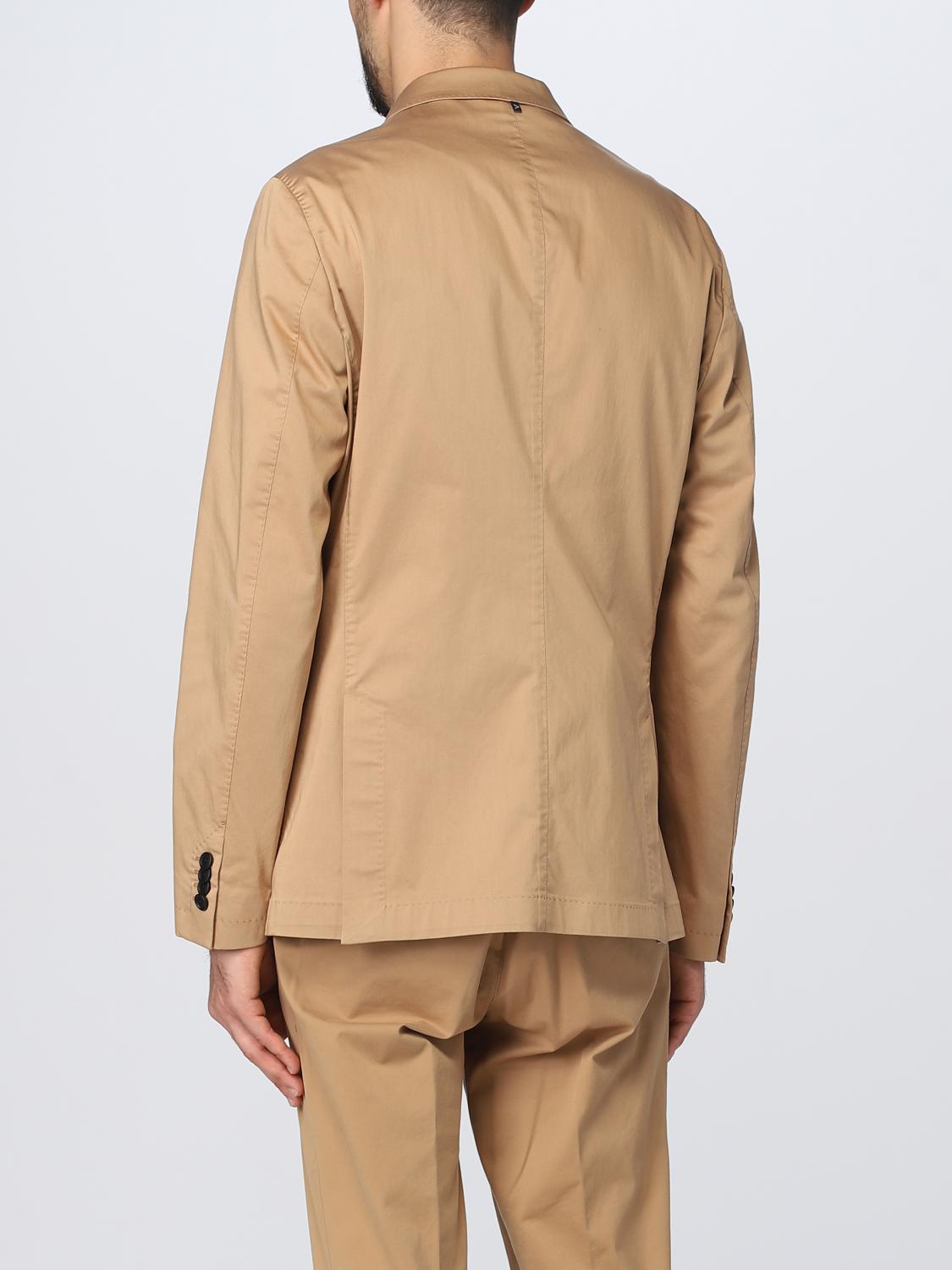 BOSS GIACCA: Blazer Boss in misto cotone stretch, Beige - Img 2