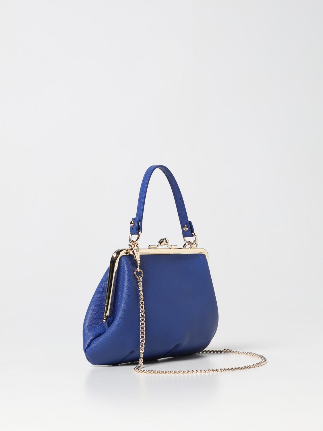 VIVIENNE WESTWOOD BORSA A TRACOLLA: Clutch Vivienne Westwood in pelle sintetica, Blue - Img 2