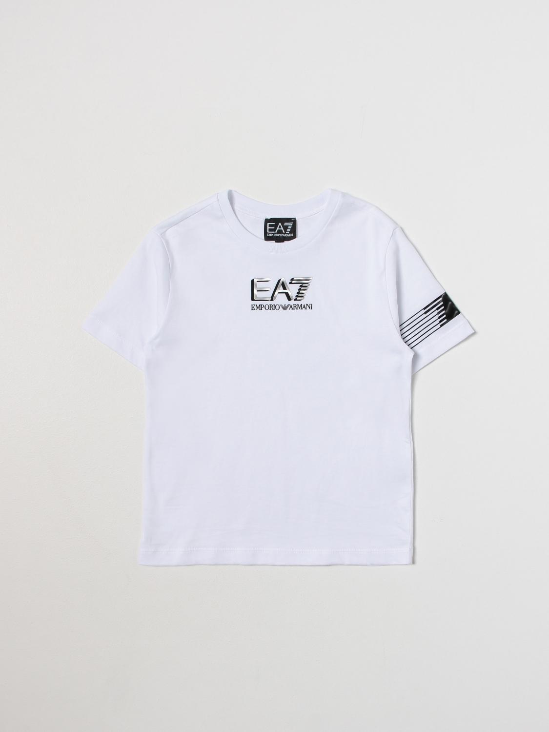 EA7 T-SHIRT: T-shirt kids Ea7, White - Img 1