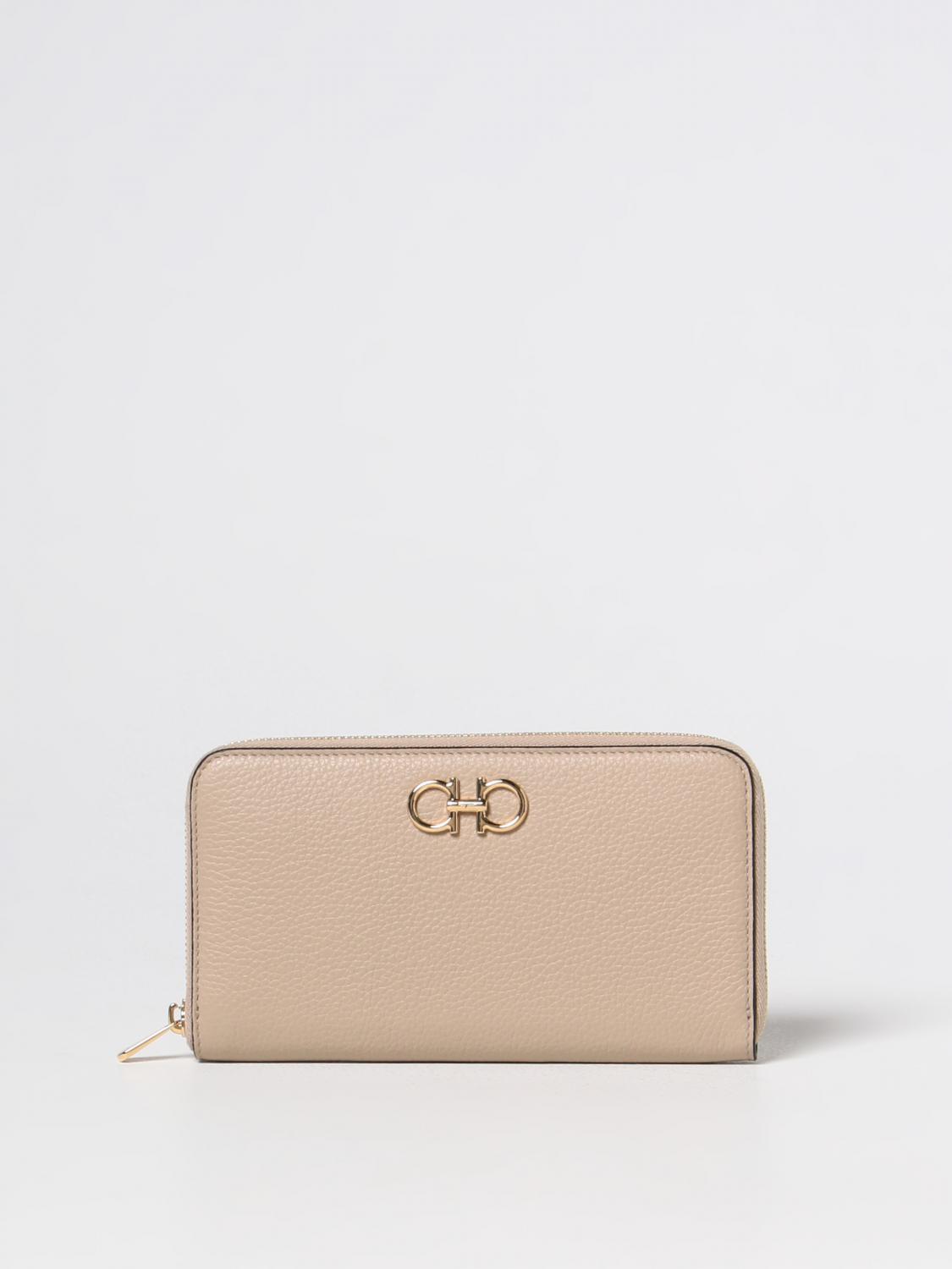 FERRAGAMO WALLET: Wallet woman Ferragamo, Beige - Img 1