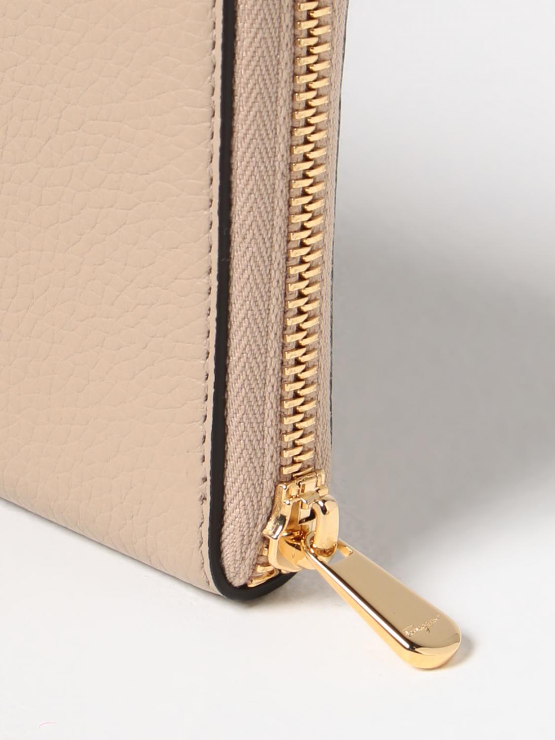 FERRAGAMO WALLET: Wallet woman Ferragamo, Beige - Img 4