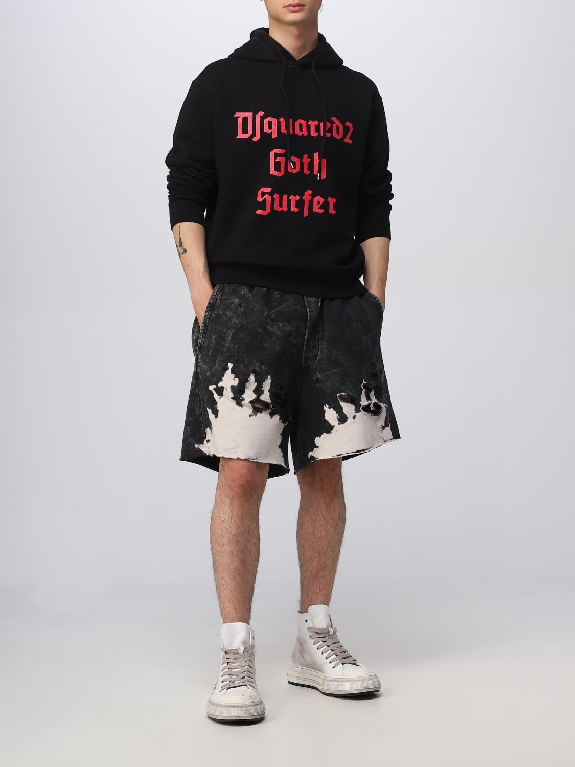 DSQUARED2 SHORTS: Dsquared2 shorts in cotton, Black - Img 2