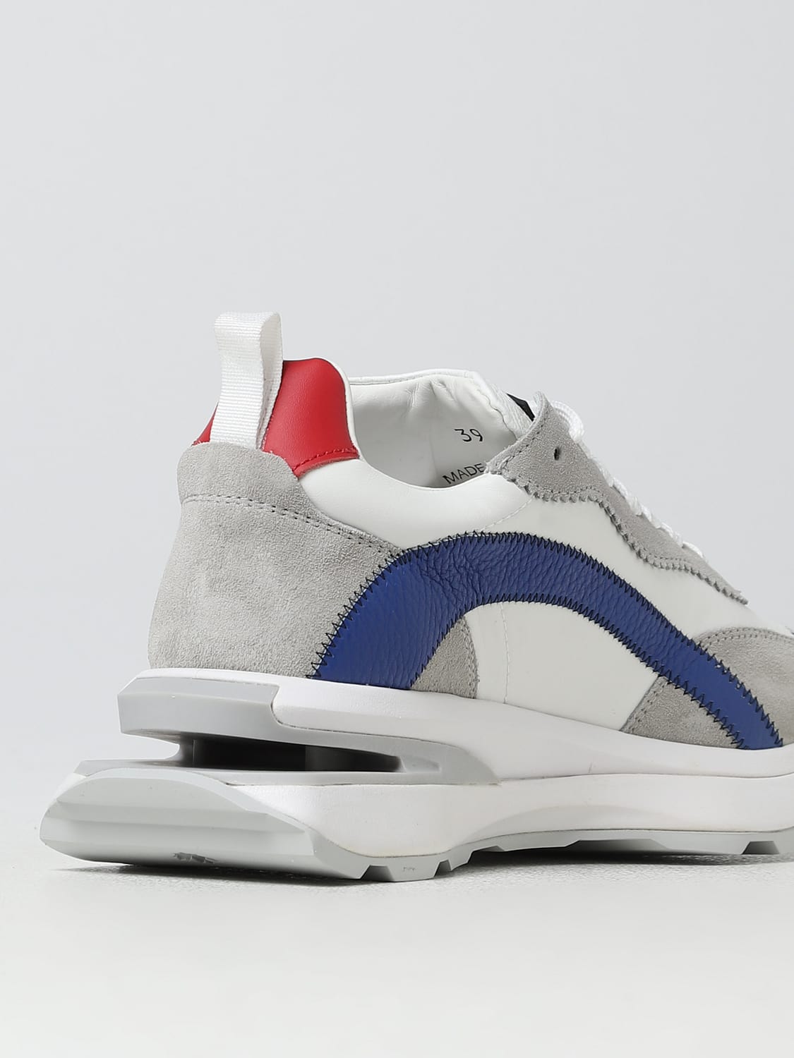 DSQUARED2 SNEAKERS: Slash Dsquared2 leather sneakers, White - Img 3