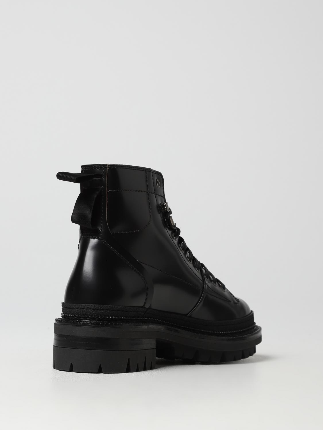 Dsquared2 George Hiking ankle boots in shiny leather - Black